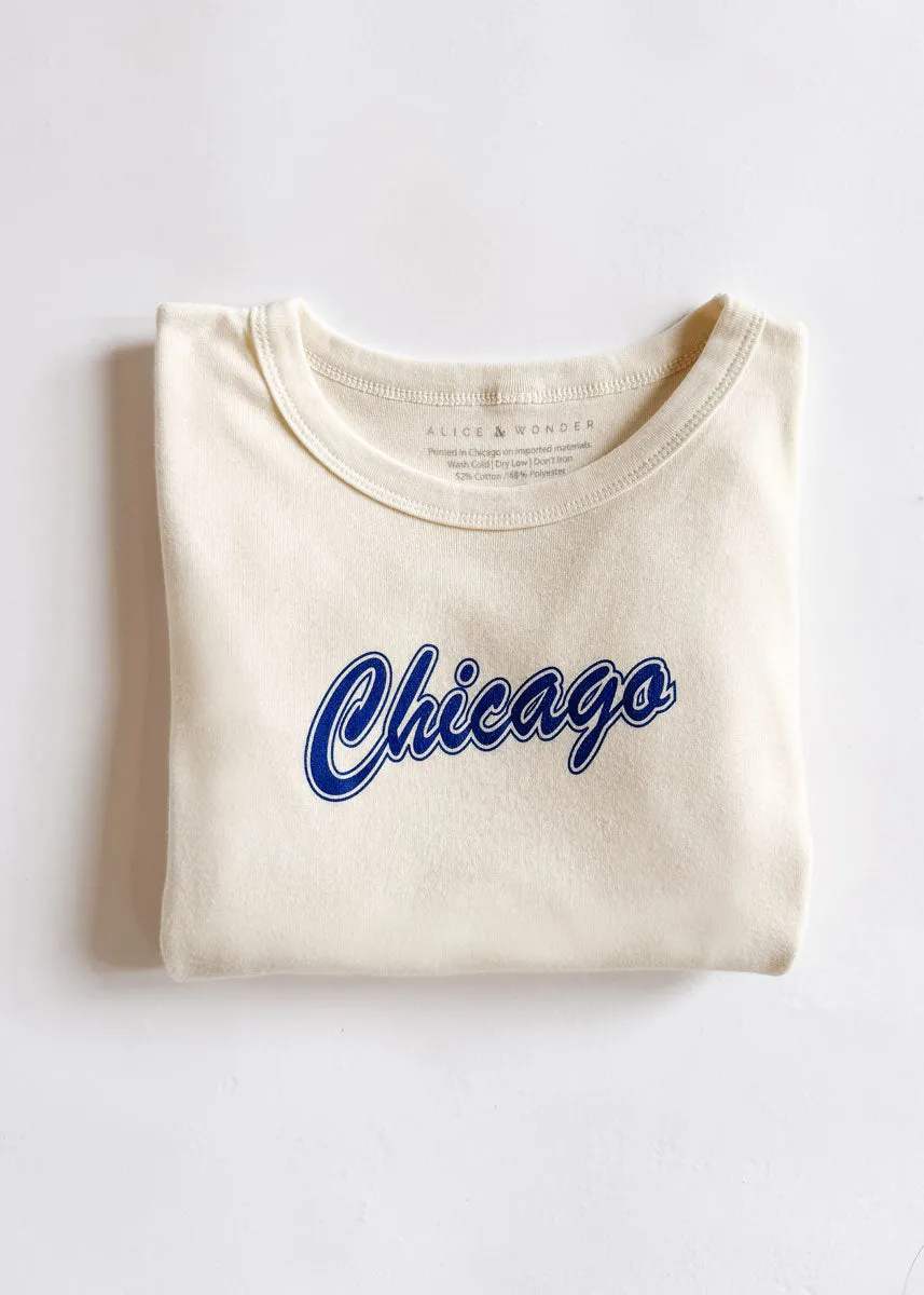 90's Chicago Baby Tee - Ivory
