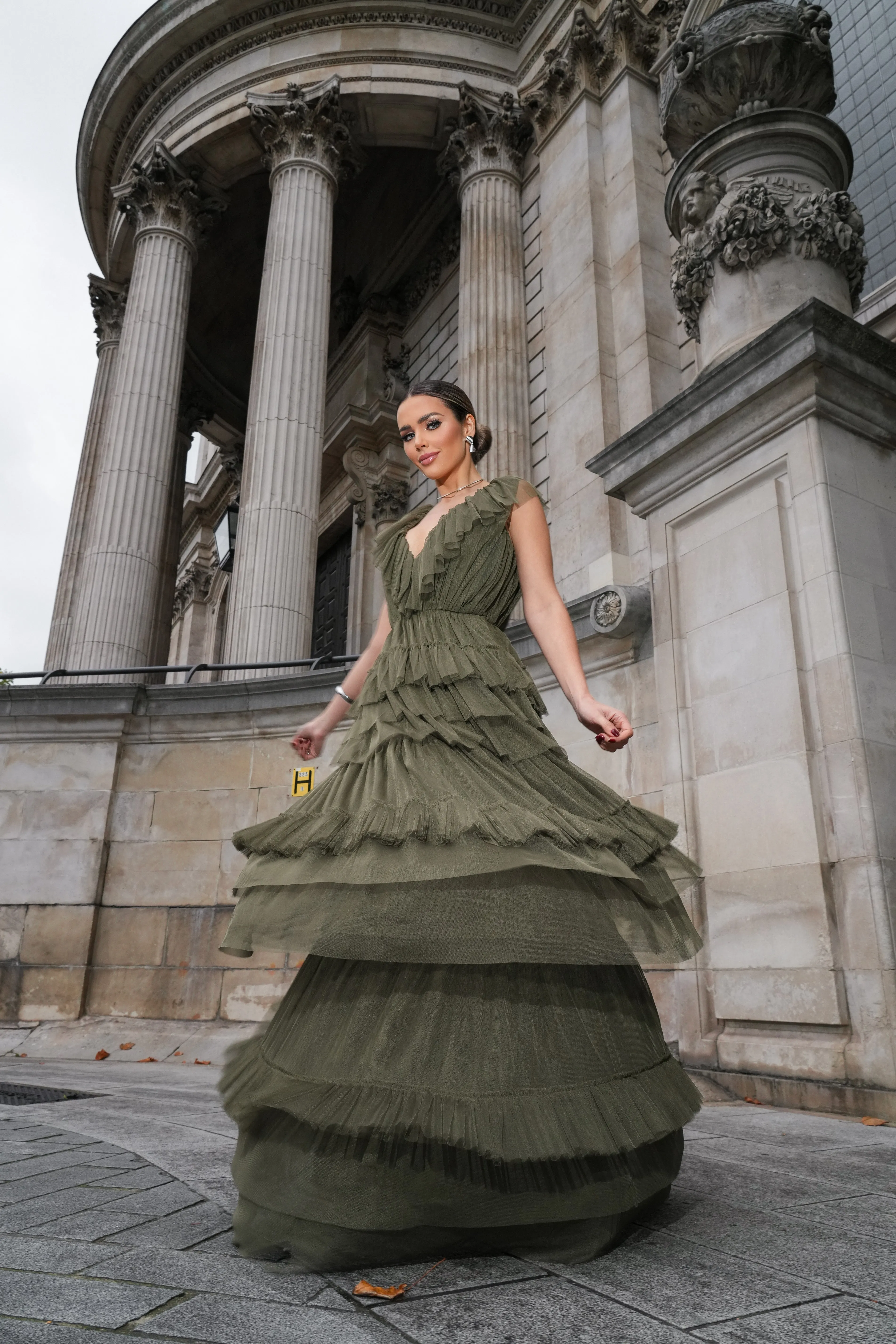 Alexandra Maxi Dress in Deep Olive