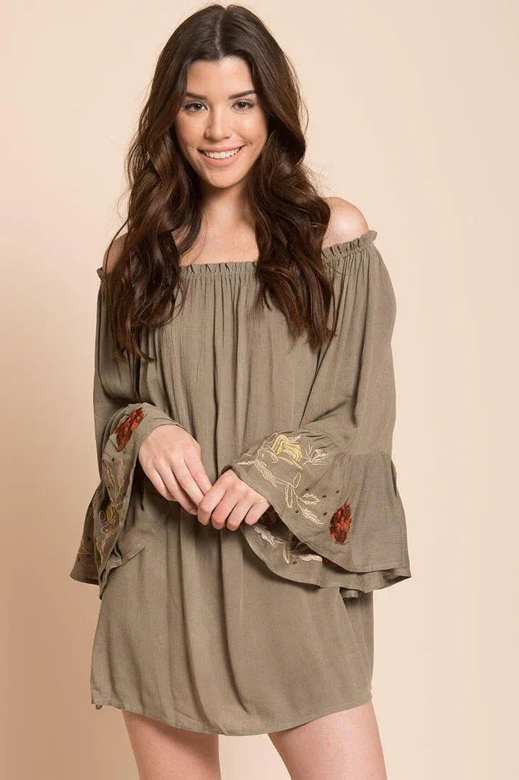 Aubree Loose Dress Olive