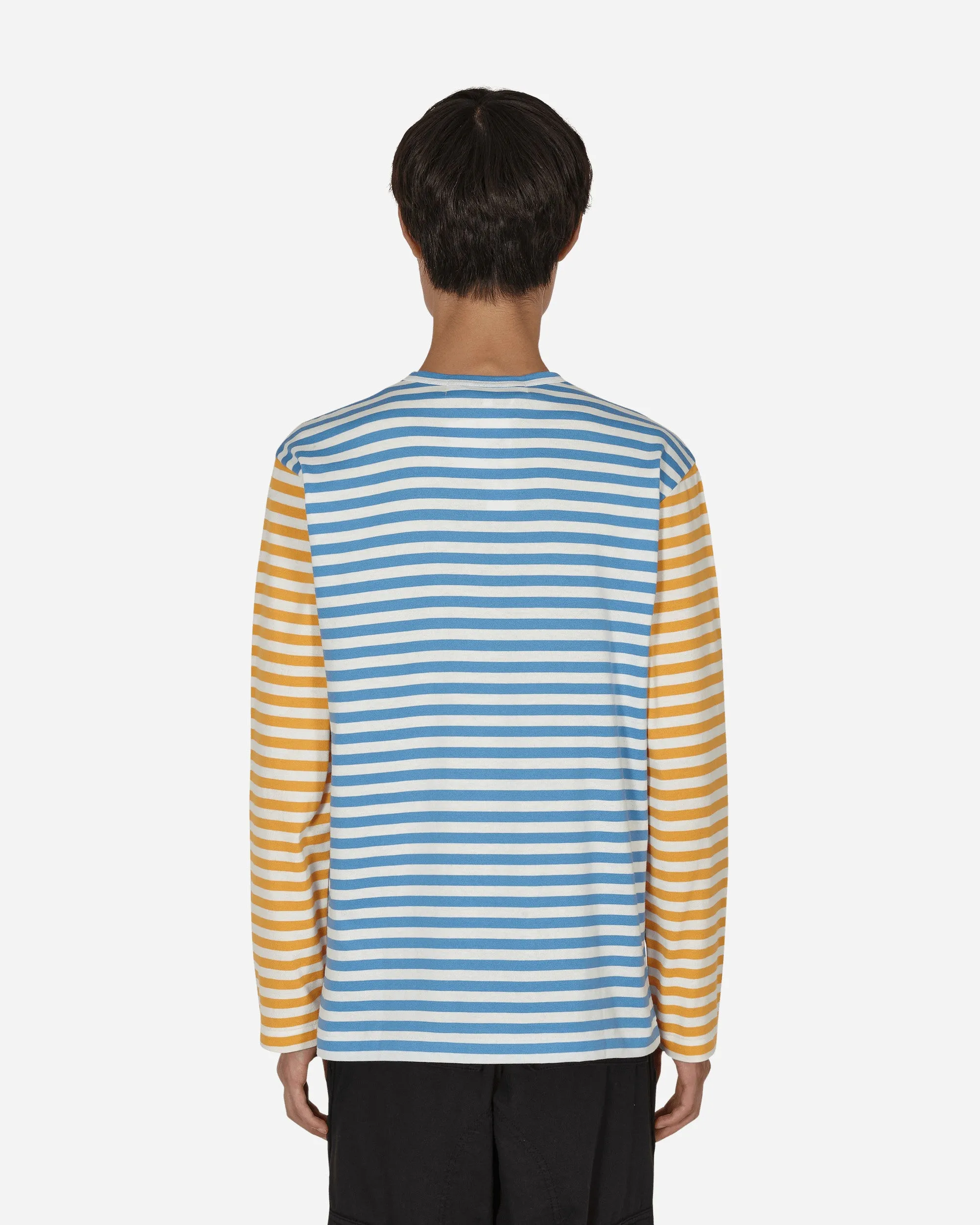 Bi-Color Stripe Longsleeve T-Shirt Blue