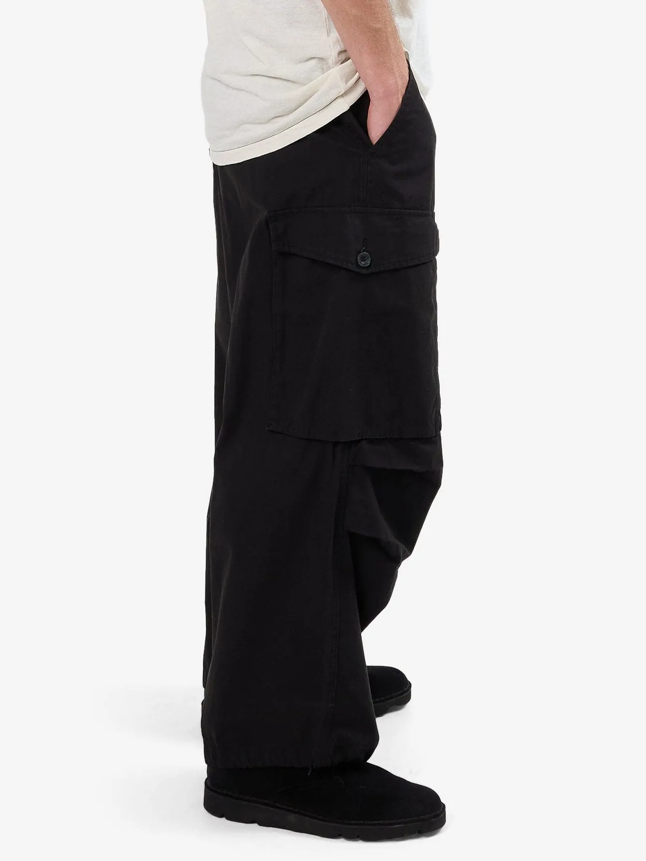 Big Loose Slacker Cargo Pant - Black