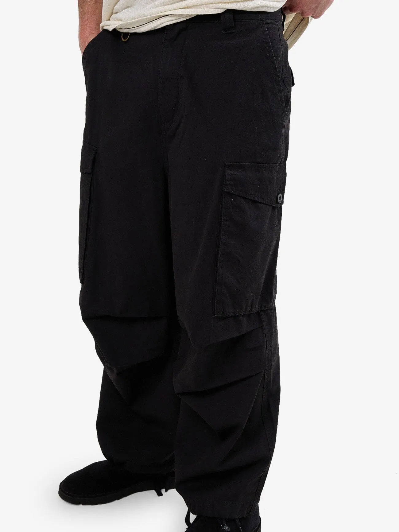 Big Loose Slacker Cargo Pant - Black