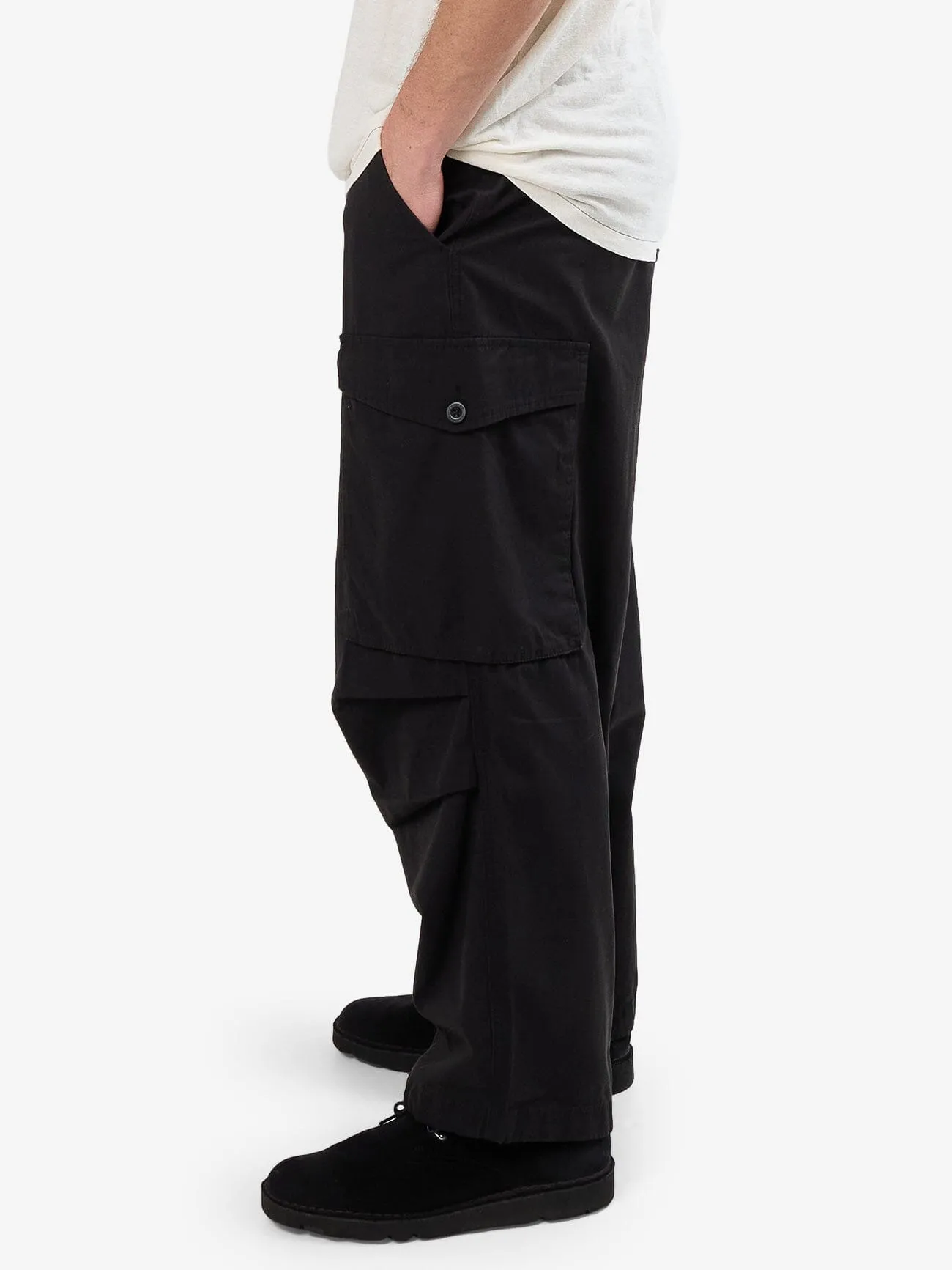 Big Loose Slacker Cargo Pant - Black