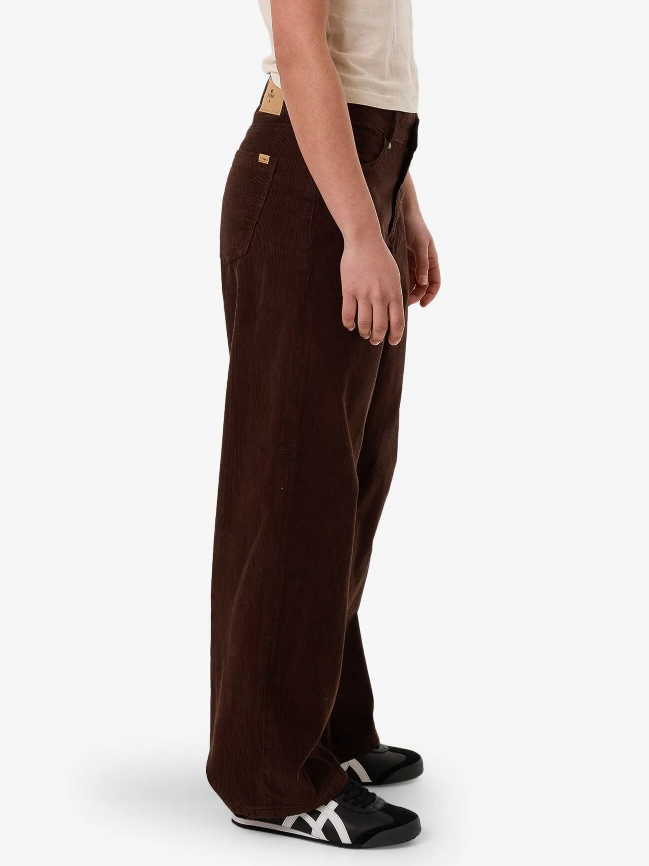 Billie Low Rise Corduroy Baggy Jean - Dark Coffee