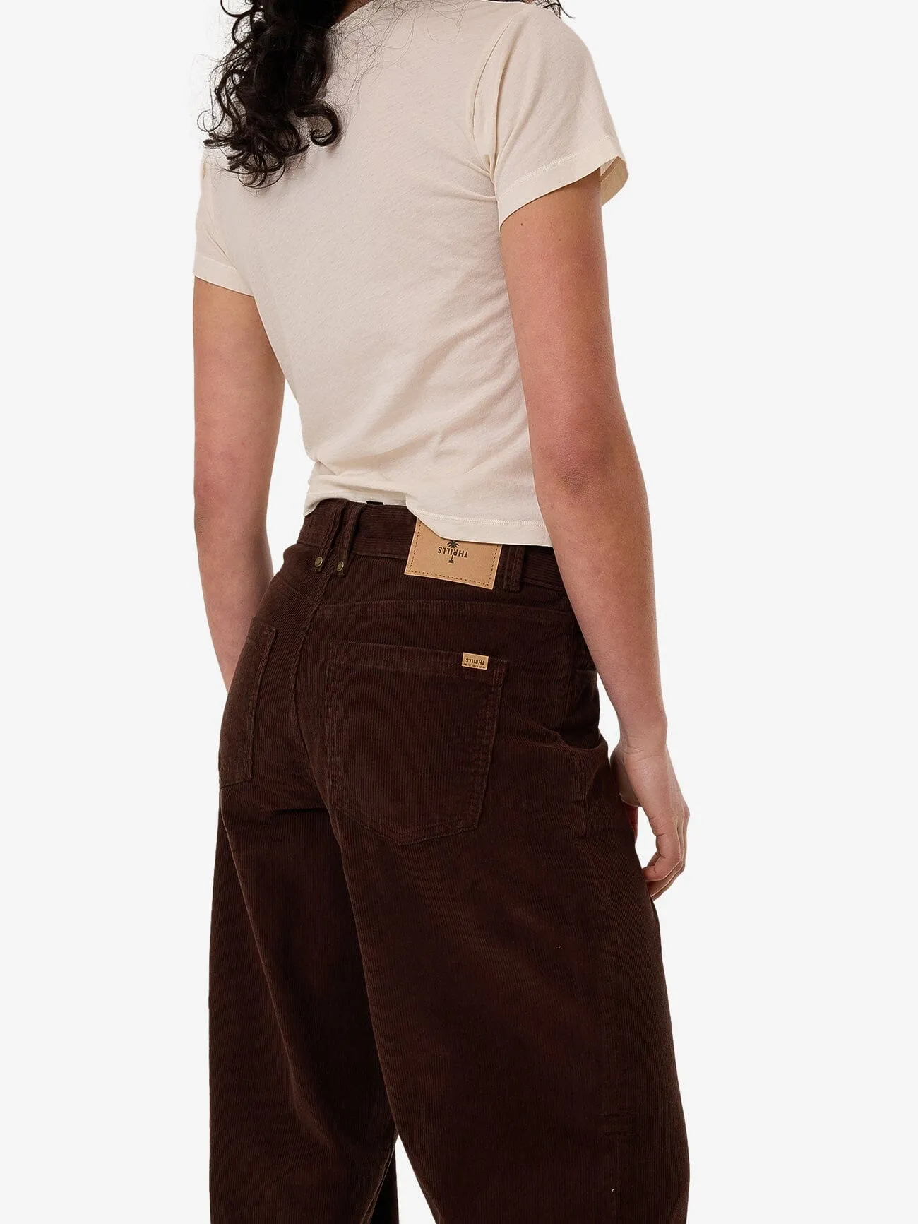 Billie Low Rise Corduroy Baggy Jean - Dark Coffee