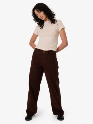 Billie Low Rise Corduroy Baggy Jean - Dark Coffee