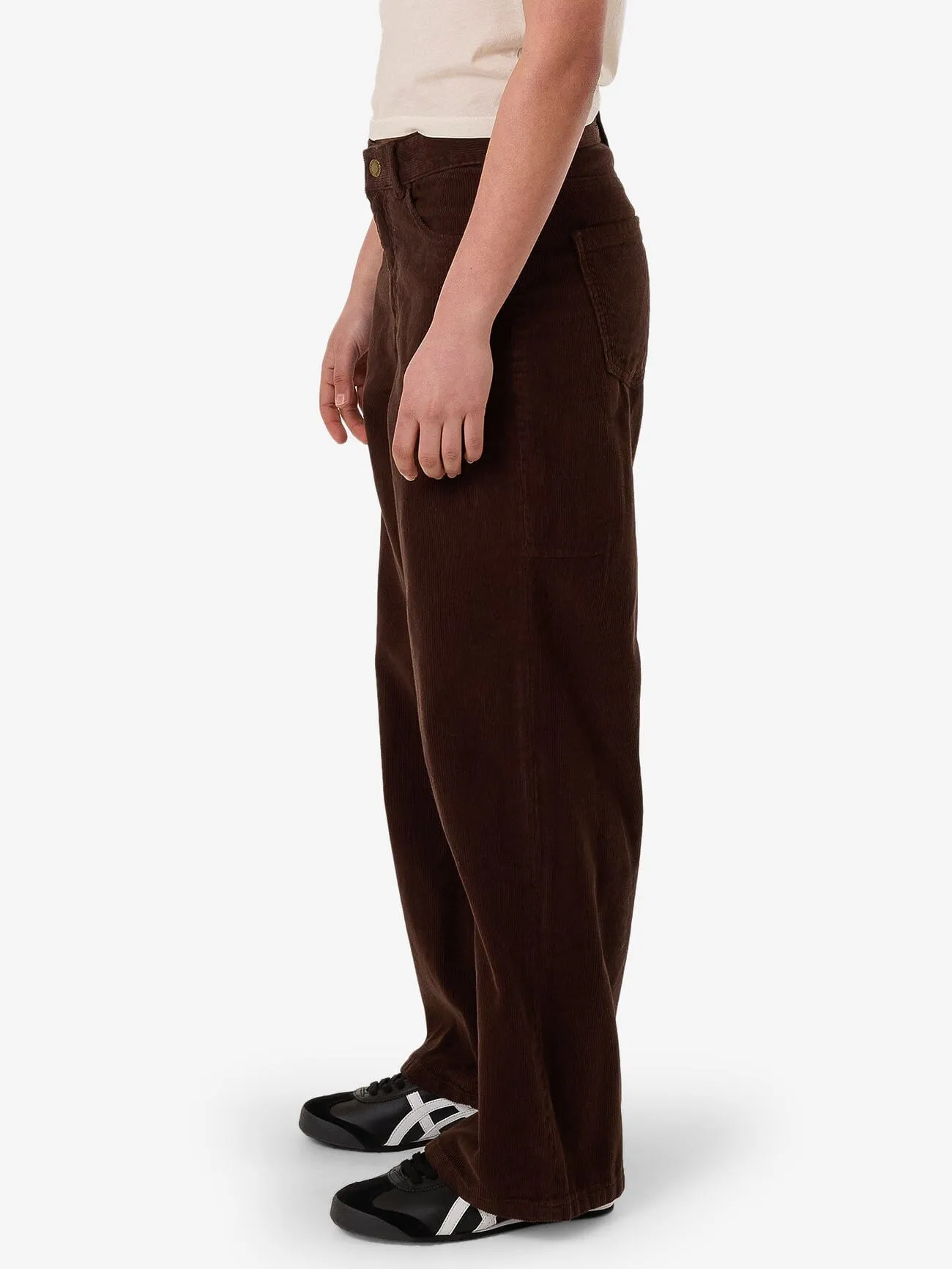 Billie Low Rise Corduroy Baggy Jean - Dark Coffee