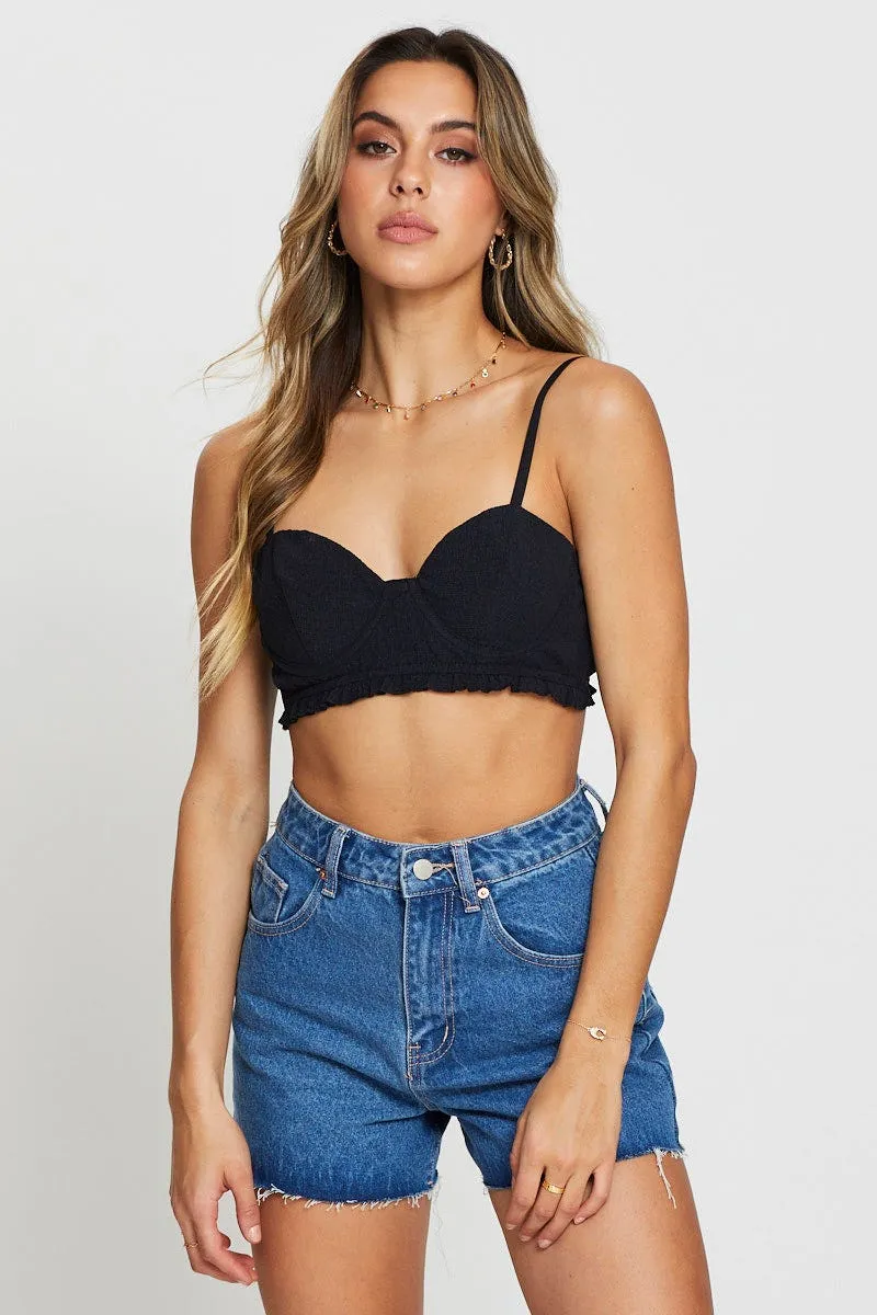 Black Crop Bralette