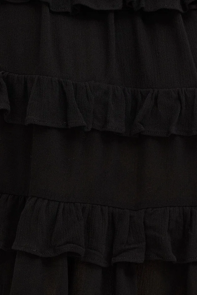 Black Mini Dress One Shoulder Sleeveless