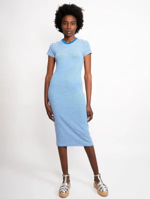 Blue Longuette Striped Dress
