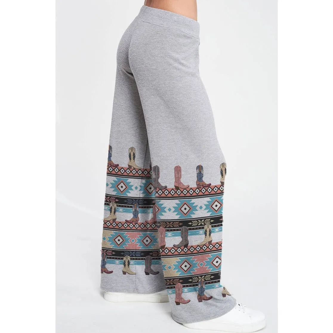 Boots Aztec print soft lounge wear set in Heather Grey TB625G12301A