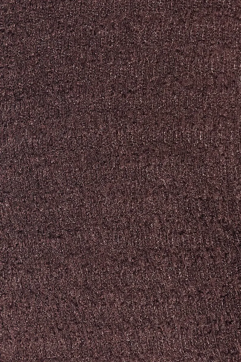 Brown Textured Top Front Tie