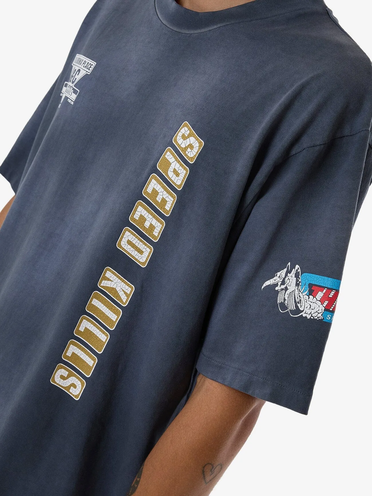 Built For Speed Oversize Fit Tee - Light Petrol