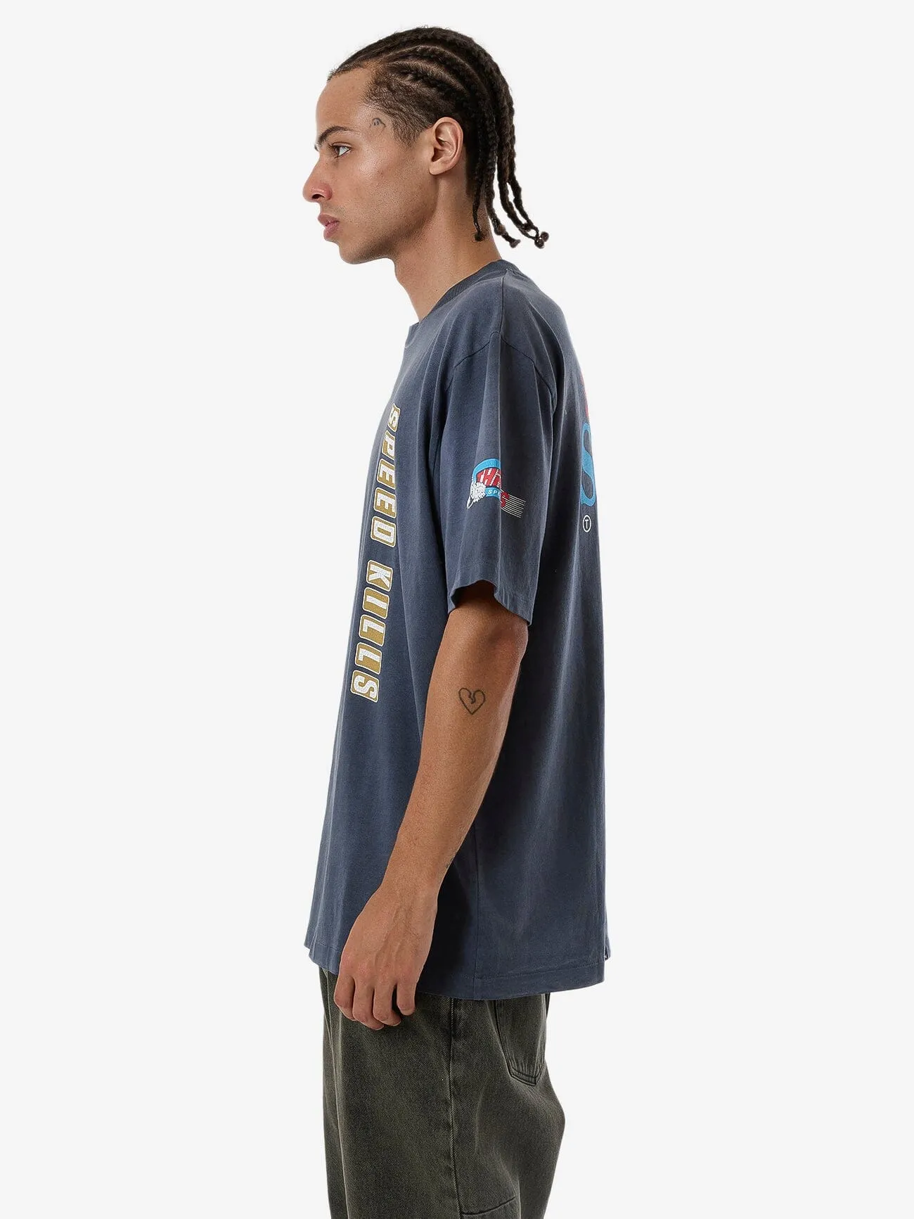 Built For Speed Oversize Fit Tee - Light Petrol