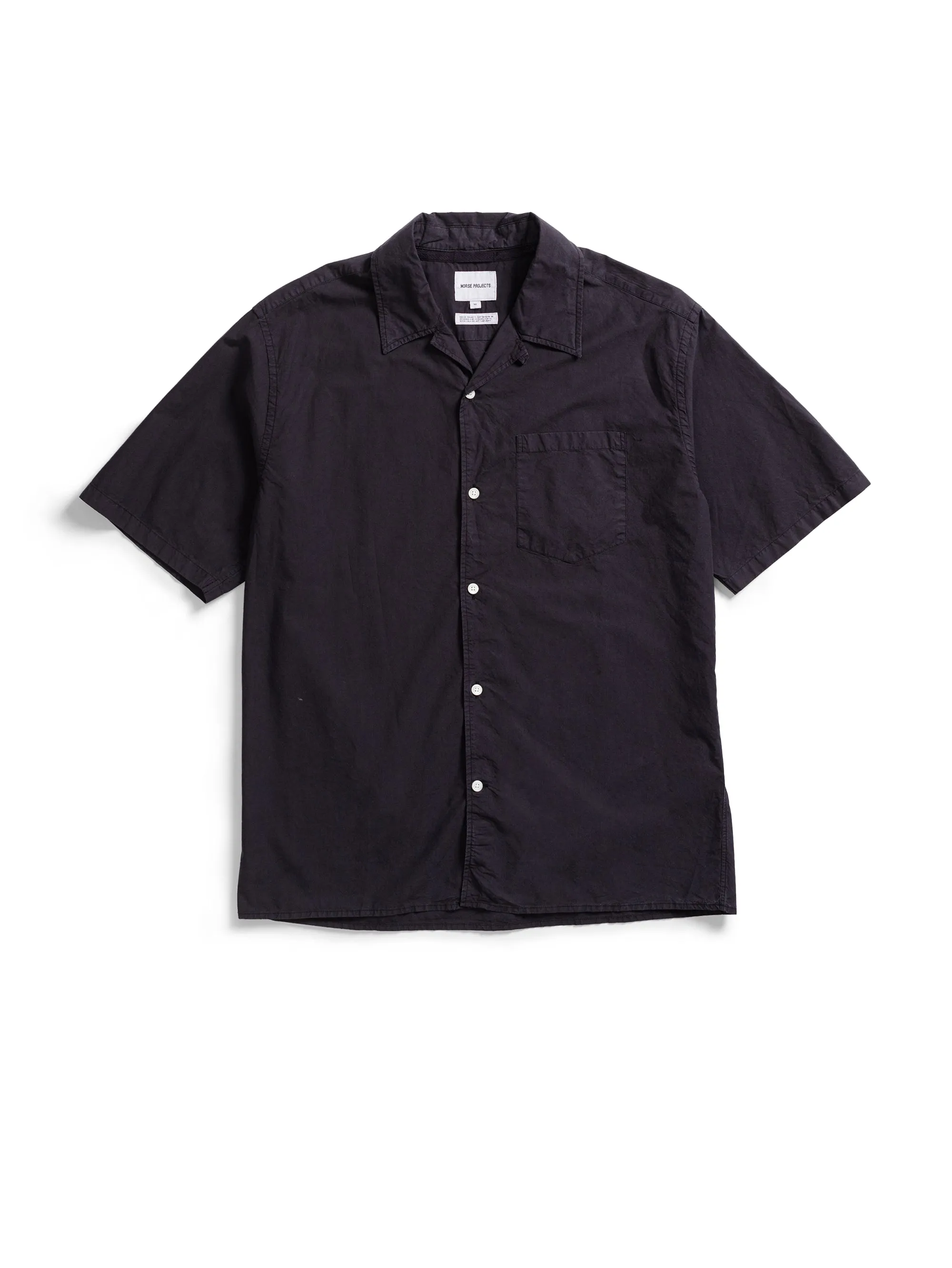 Camicia Casual in Popeline e Tencel Blu Notte