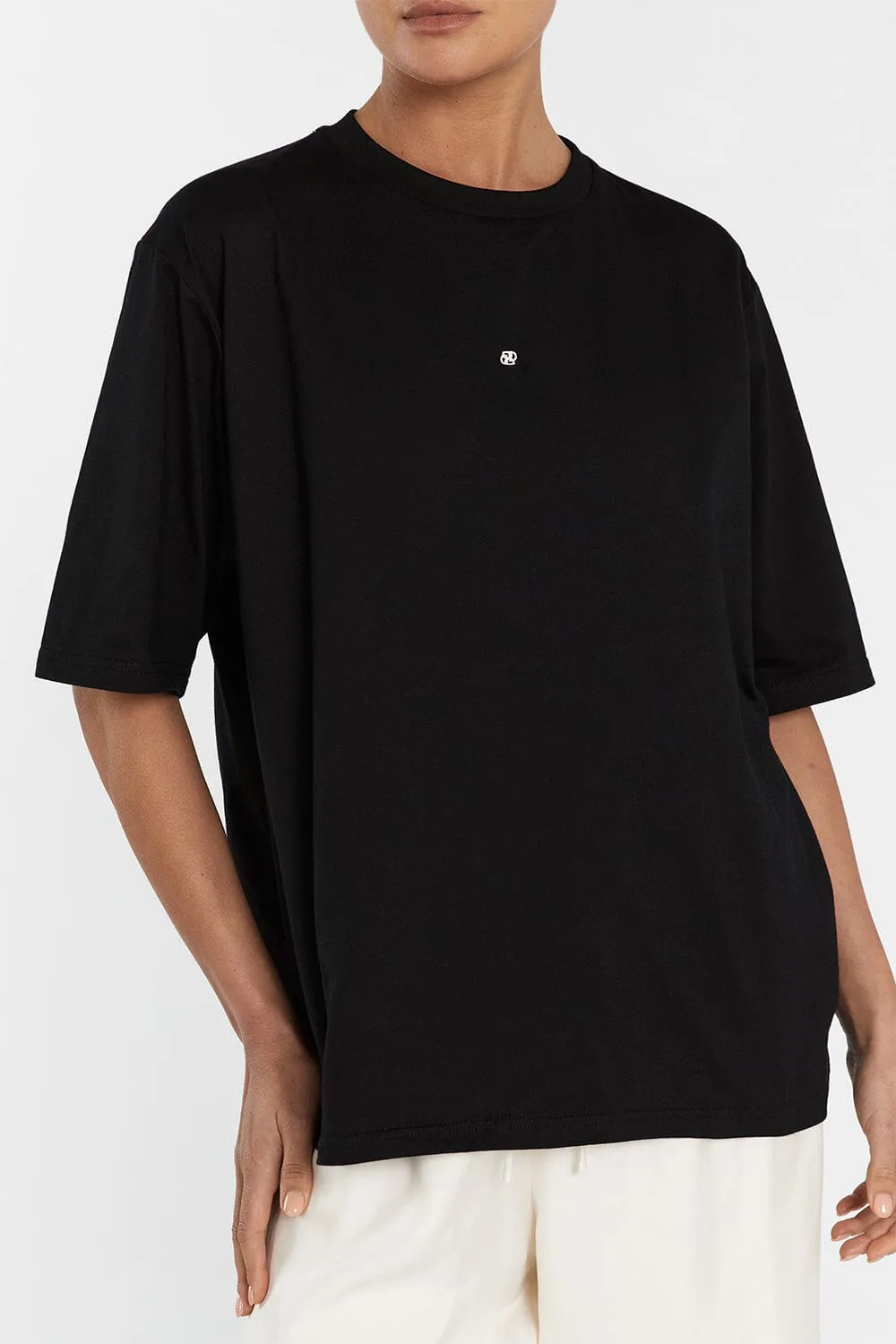 CHANCE BLACK SIGNATURE COTTON TEE