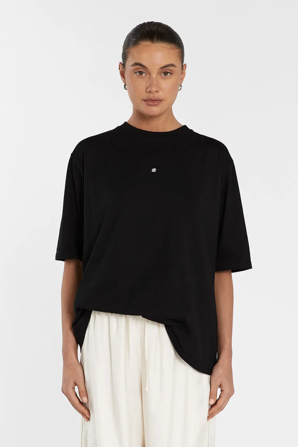 CHANCE BLACK SIGNATURE COTTON TEE