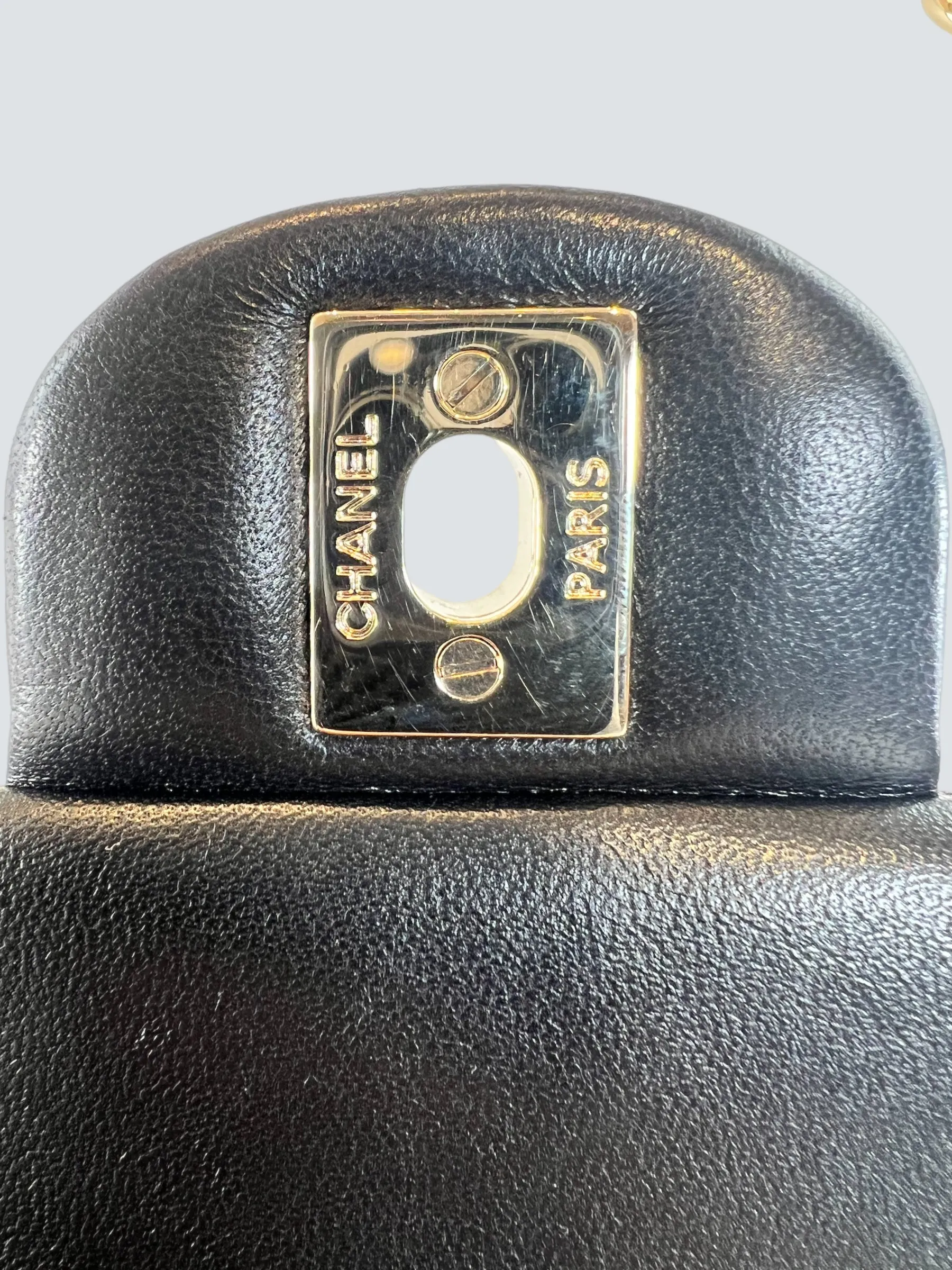 Chanel Black Lambskin Leather Mini Rectangular Crossbody