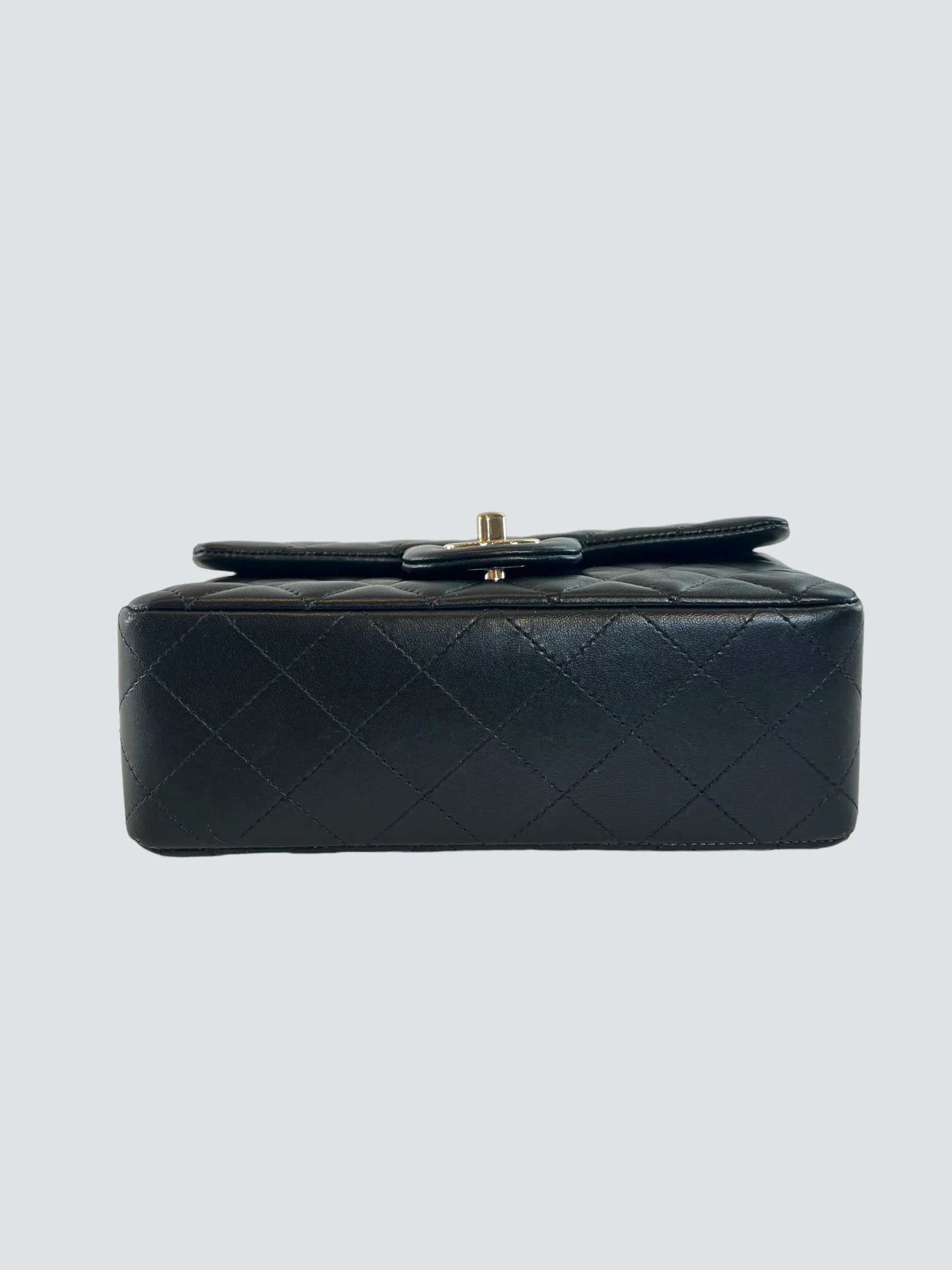 Chanel Black Lambskin Leather Mini Rectangular Crossbody
