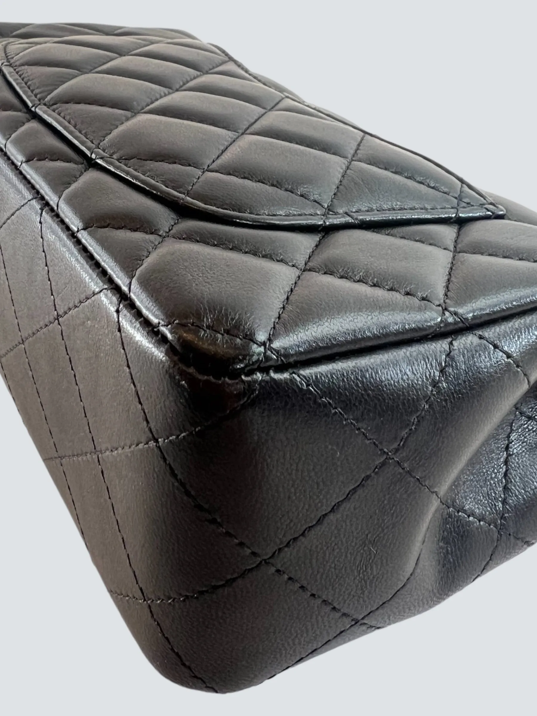 Chanel Black Lambskin Leather Mini Rectangular Crossbody
