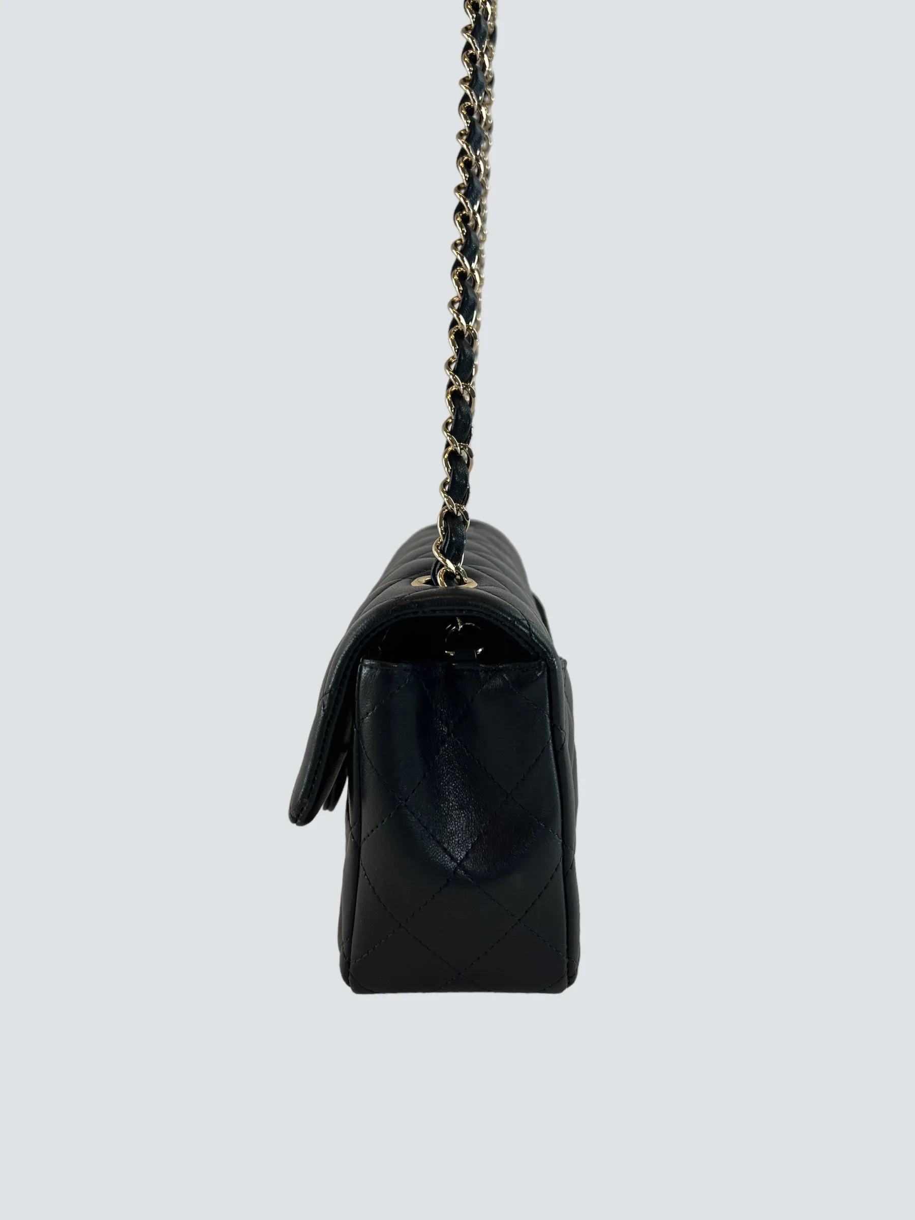 Chanel Black Lambskin Leather Mini Rectangular Crossbody