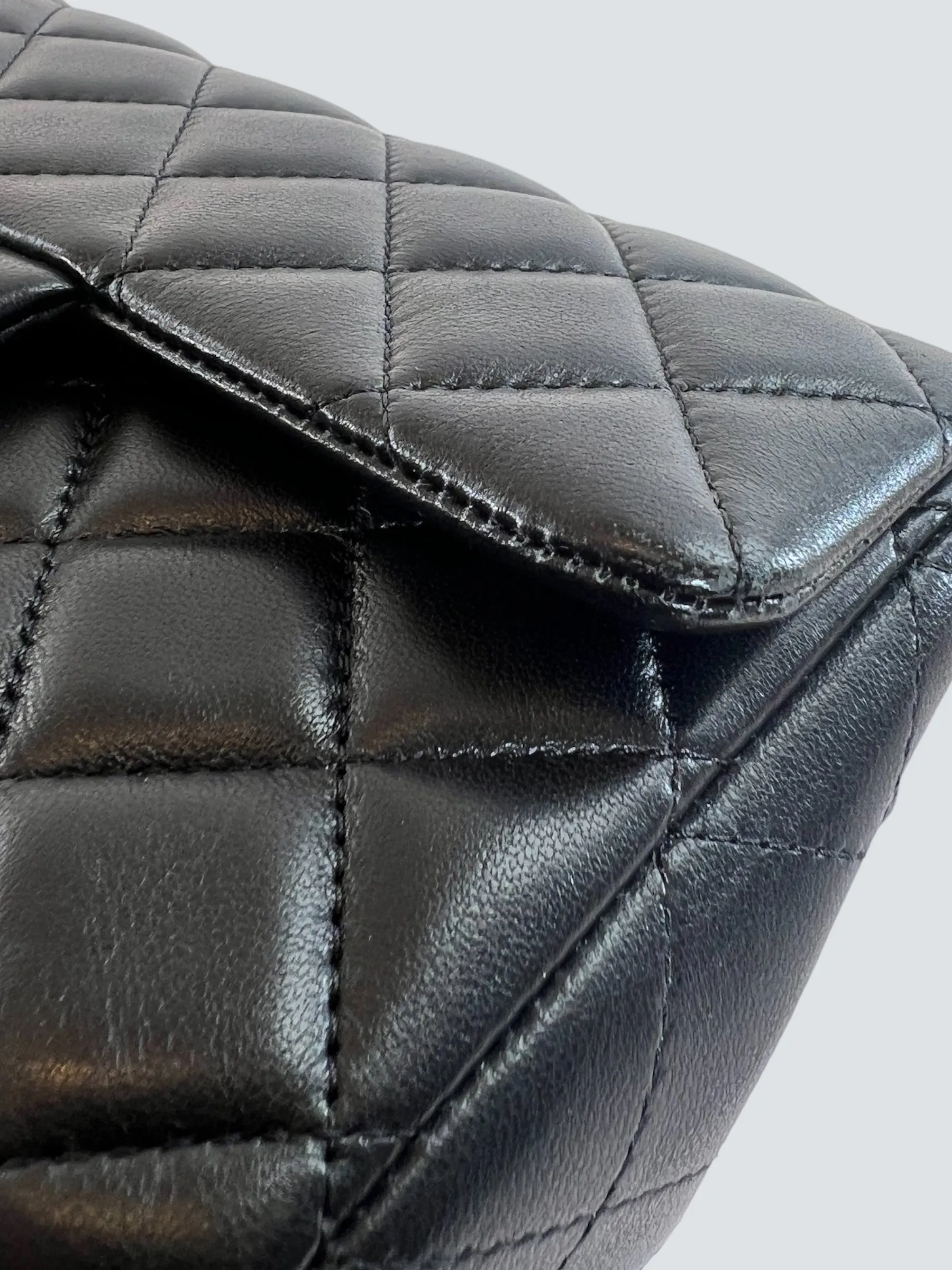 Chanel Black Lambskin Leather Mini Rectangular Crossbody