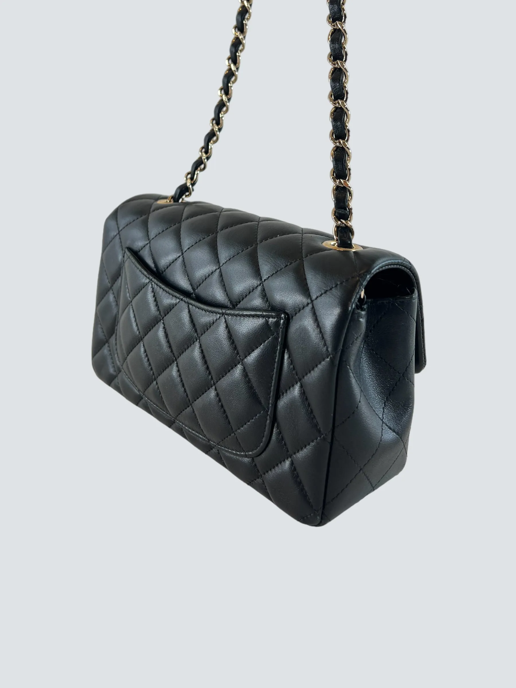 Chanel Black Lambskin Leather Mini Rectangular Crossbody