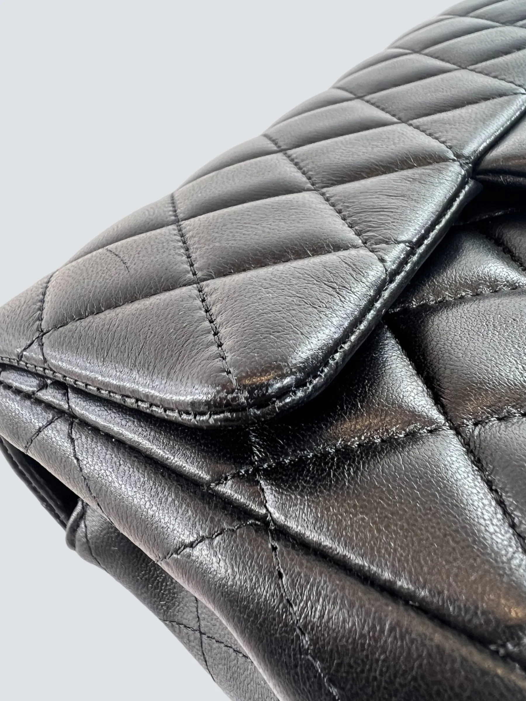 Chanel Black Lambskin Leather Mini Rectangular Crossbody