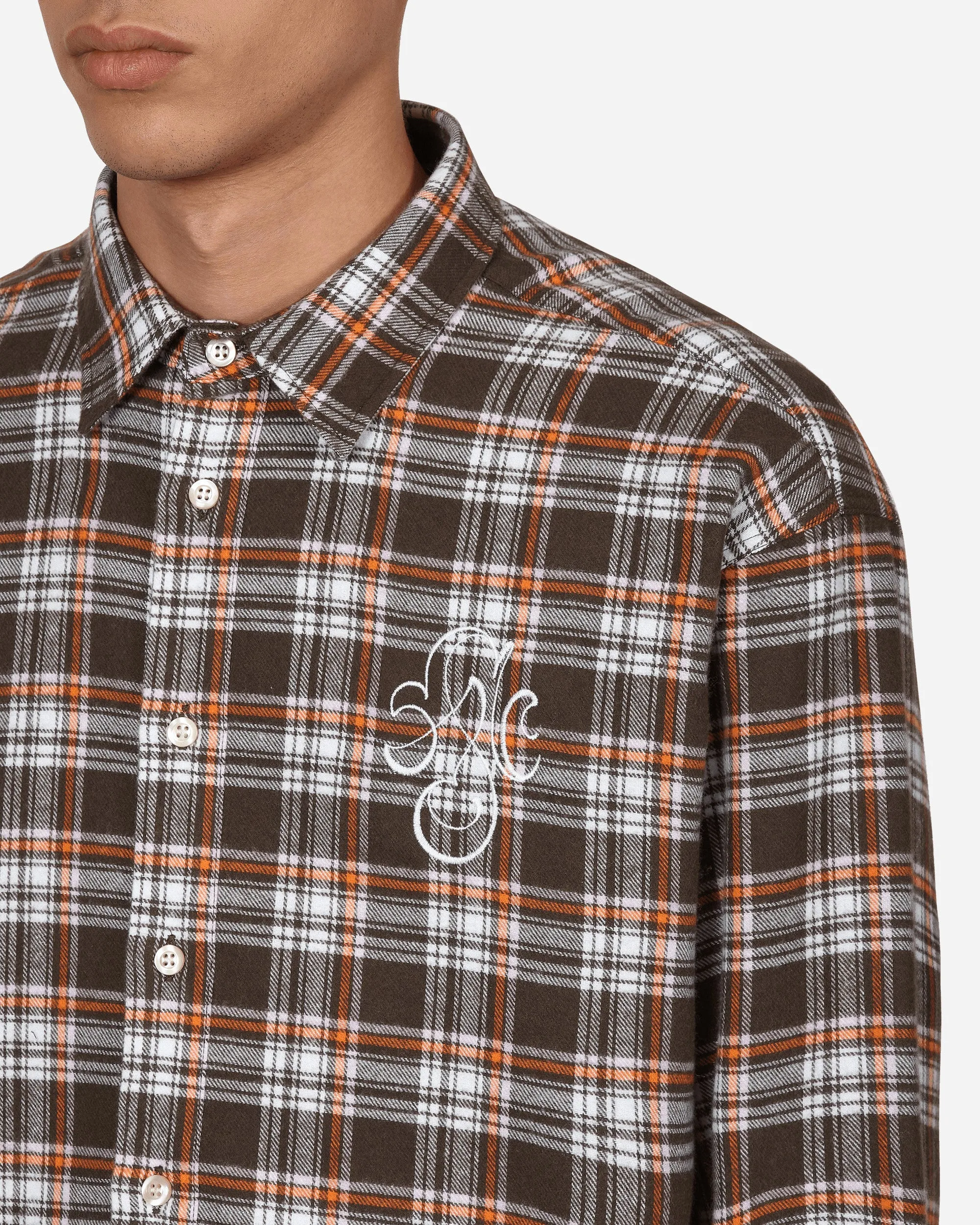 Check Longsleeve Shirt Brown