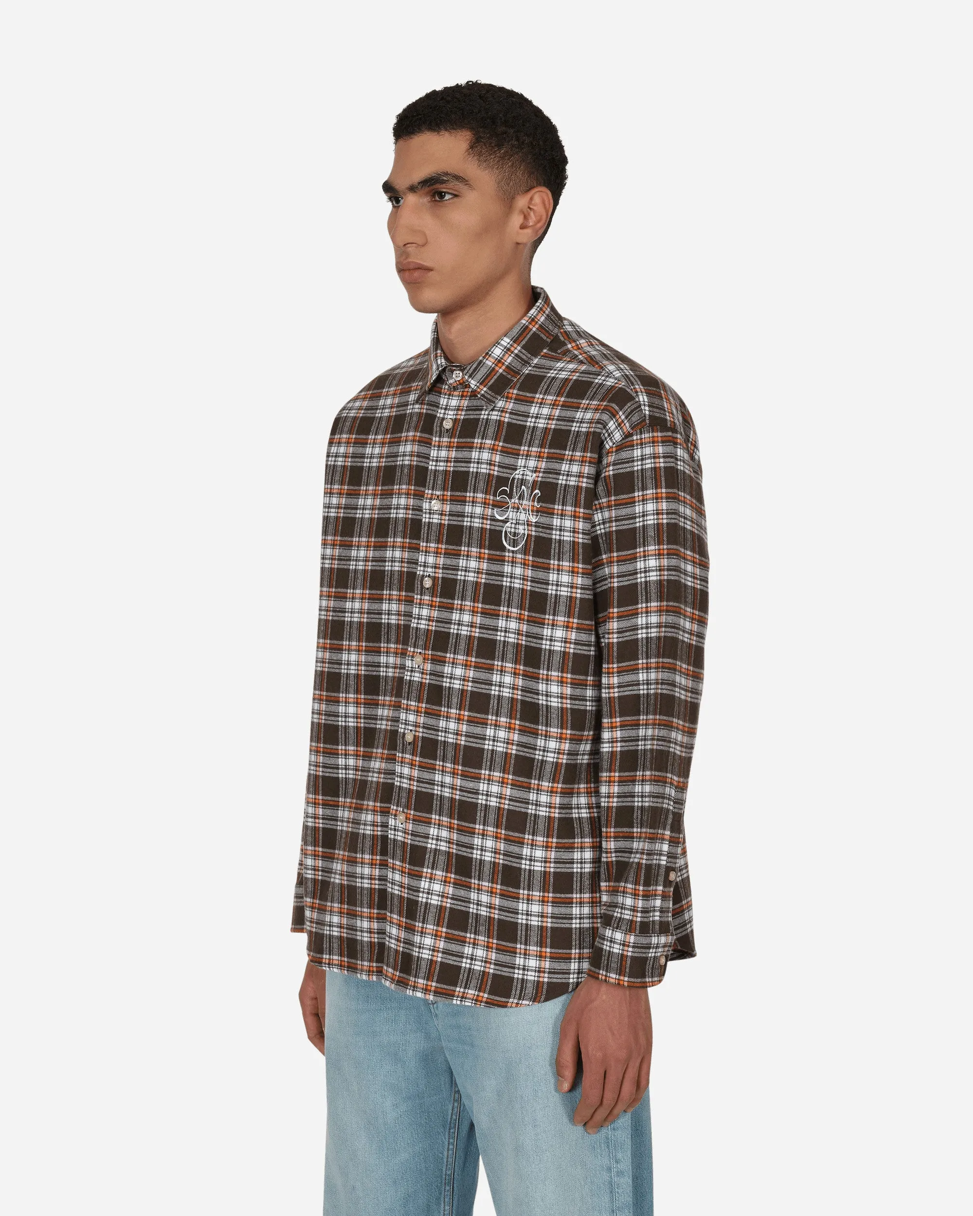 Check Longsleeve Shirt Brown
