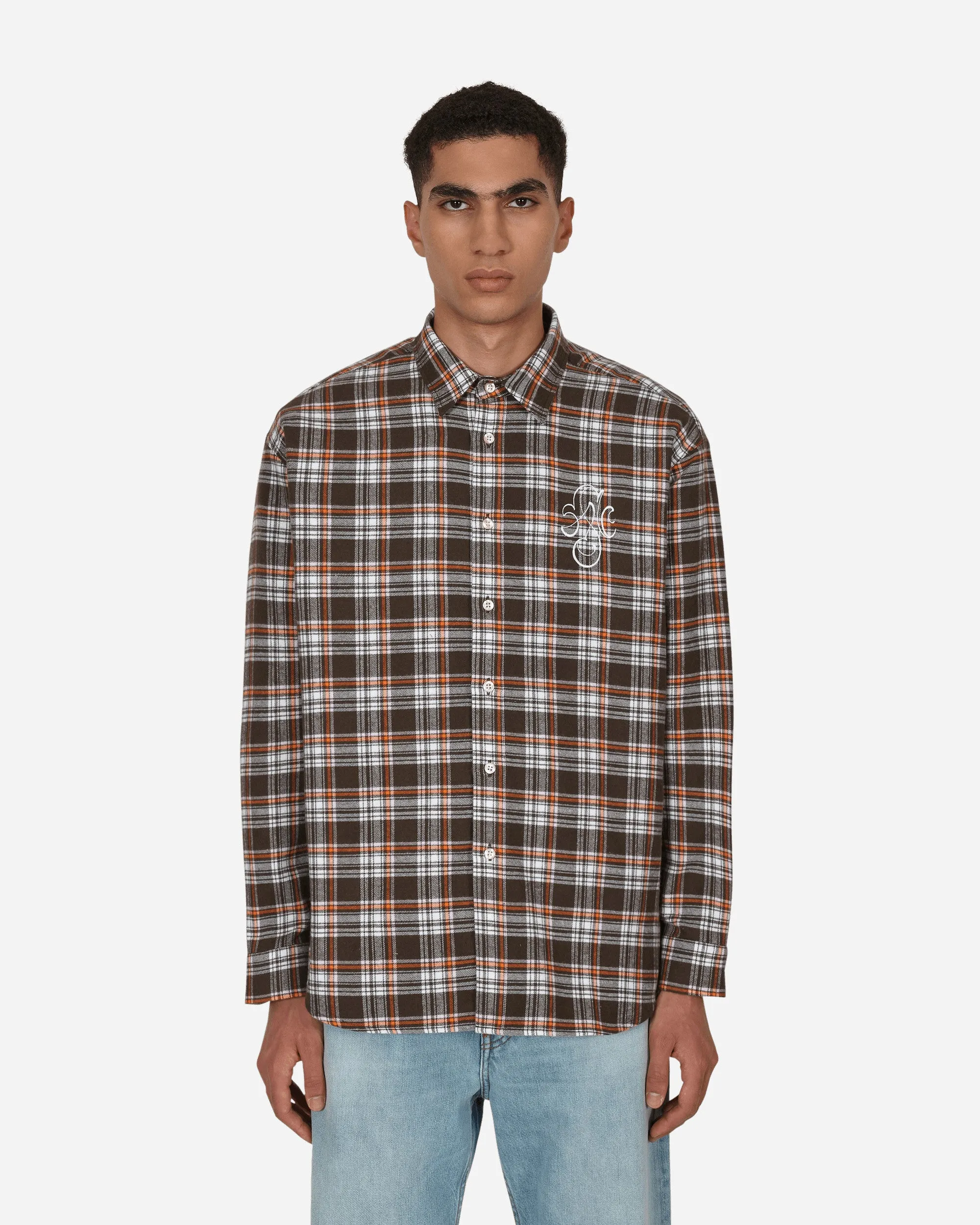 Check Longsleeve Shirt Brown