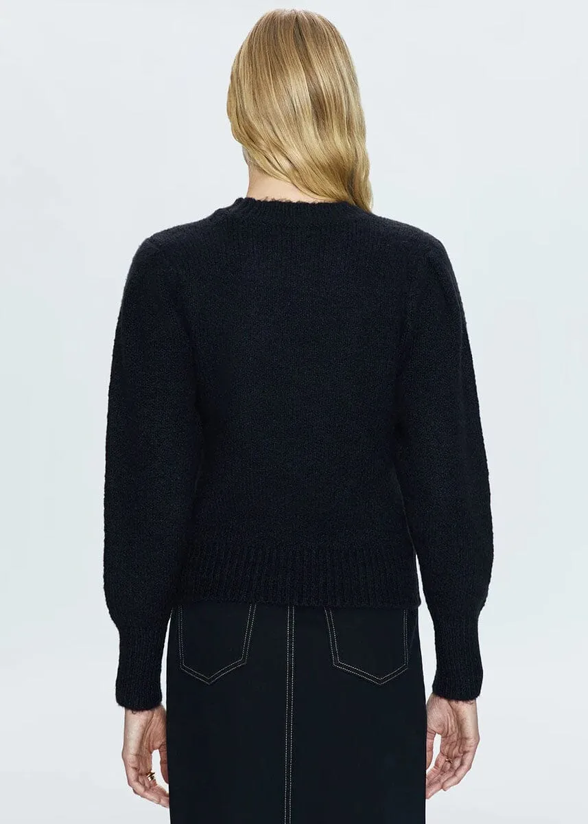 Colette Puff Sleeve Sweater - Noir