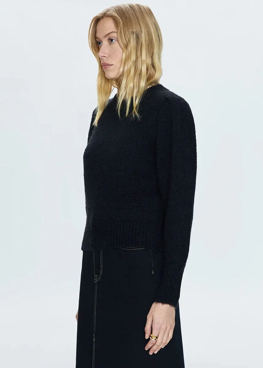 Colette Puff Sleeve Sweater - Noir