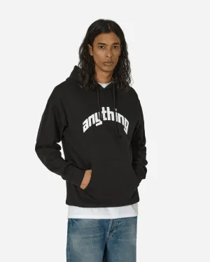 Curved Logo Hoodie Black
