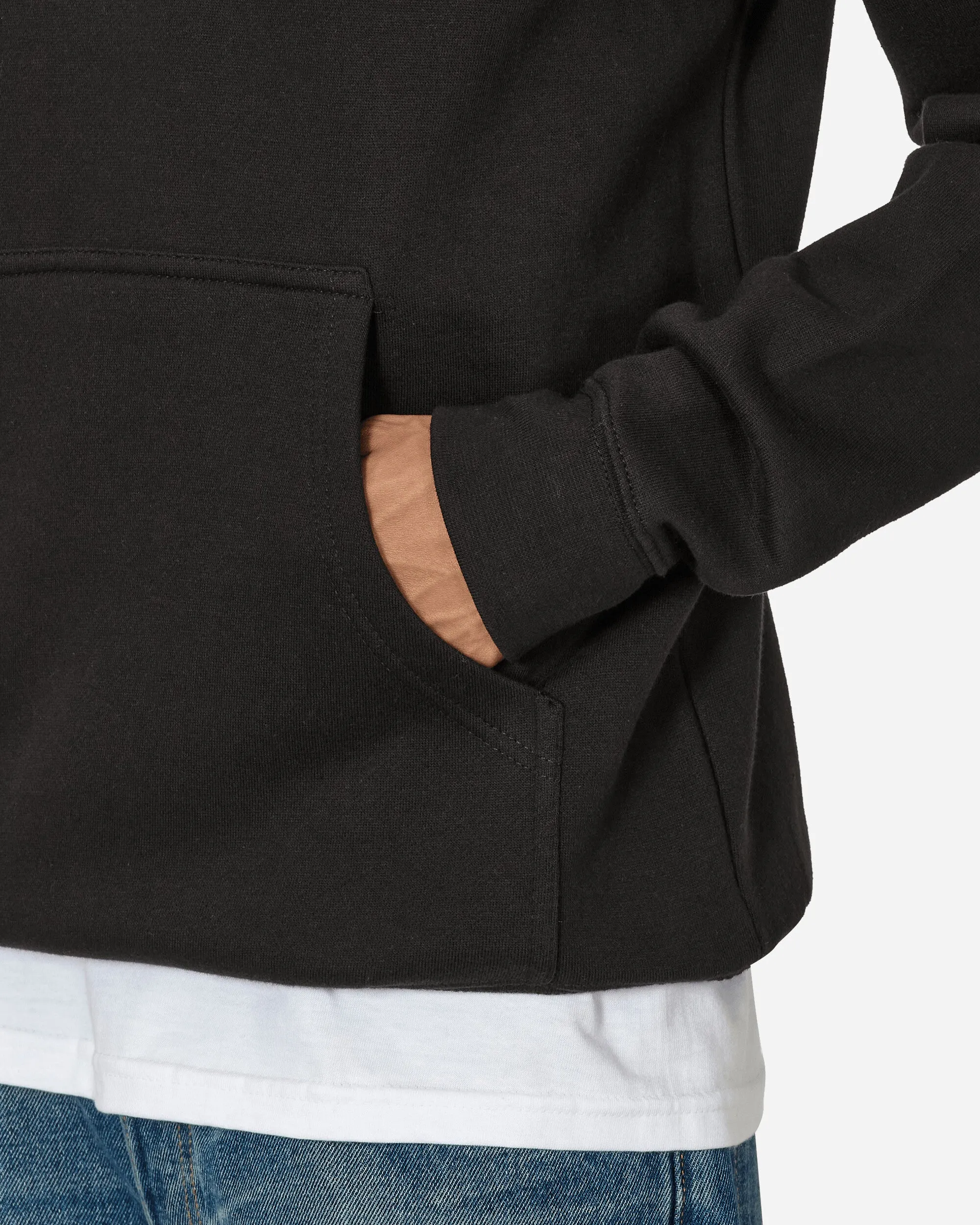 Curved Logo Hoodie Black