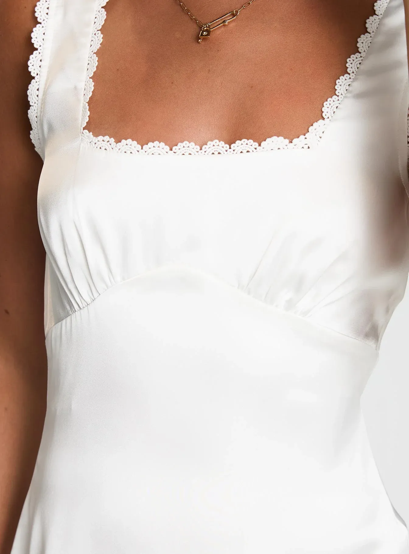 Dasha Satin Mini Dress White