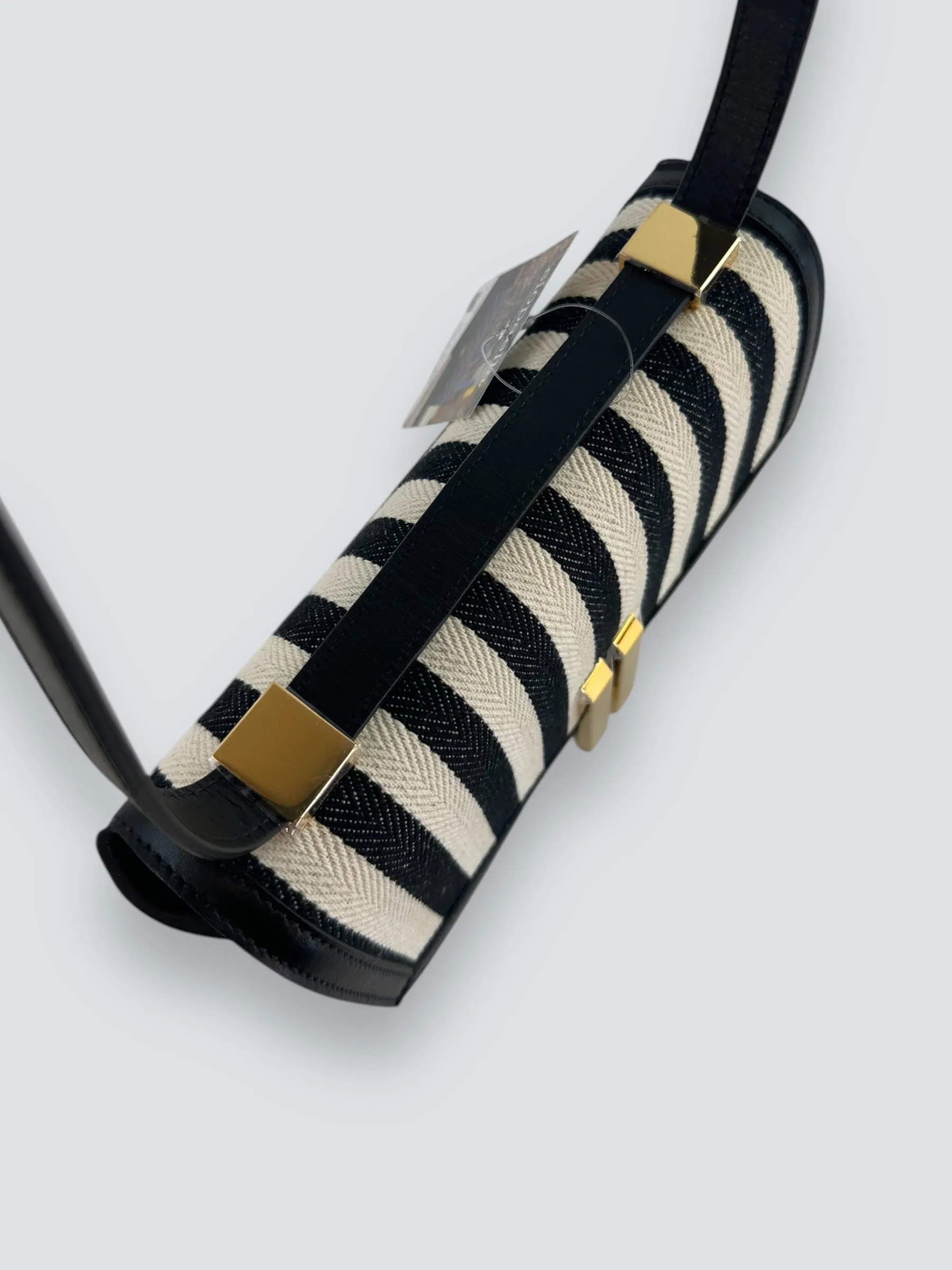 Demellier Monochrome Leather & Canvas Crossbody