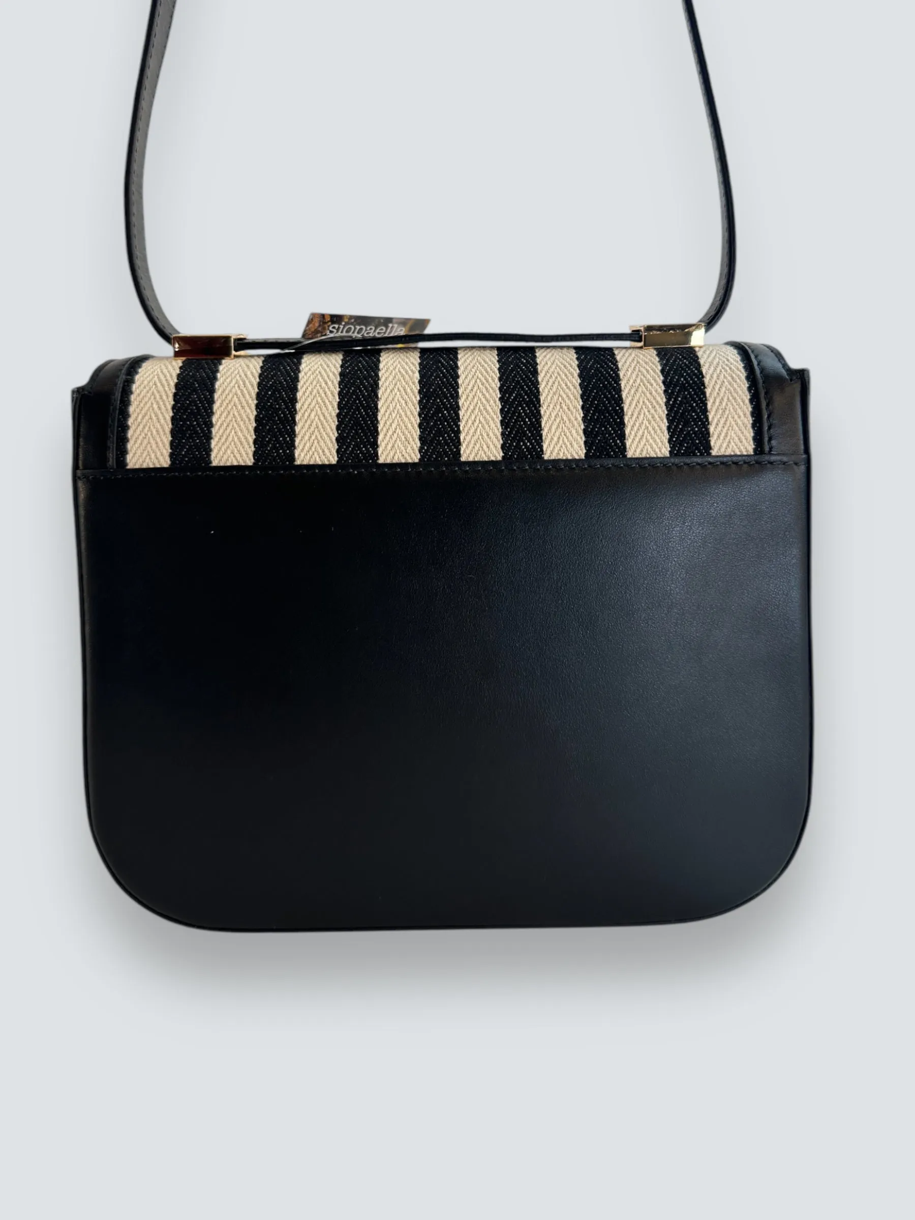 Demellier Monochrome Leather & Canvas Crossbody