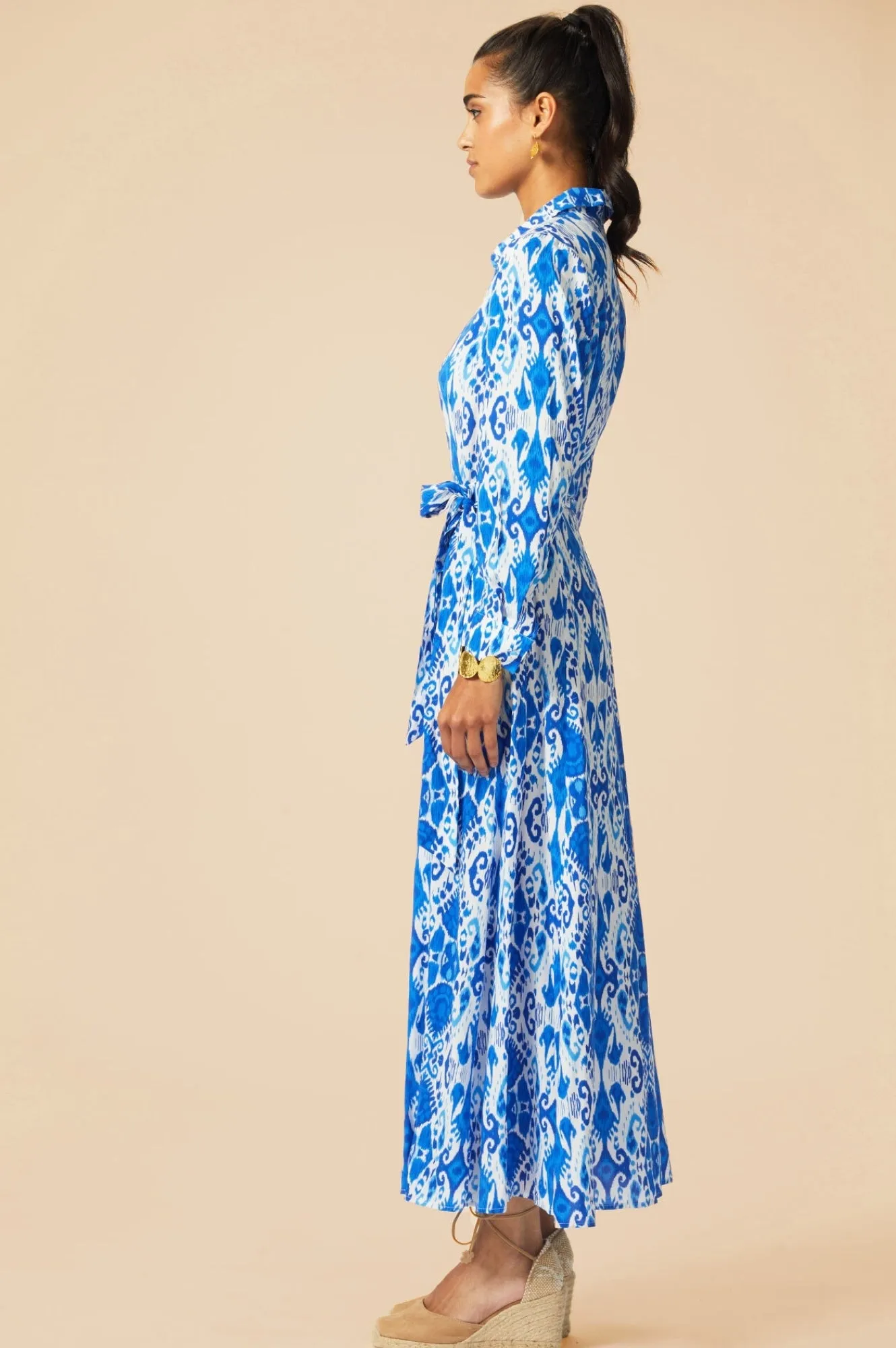 Eliza EcoVero™ Shirt Dress | Blue/White