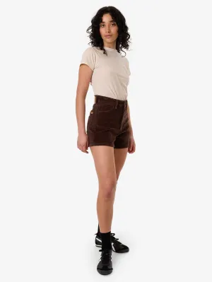 Erica Cord Short - Dark Coffee