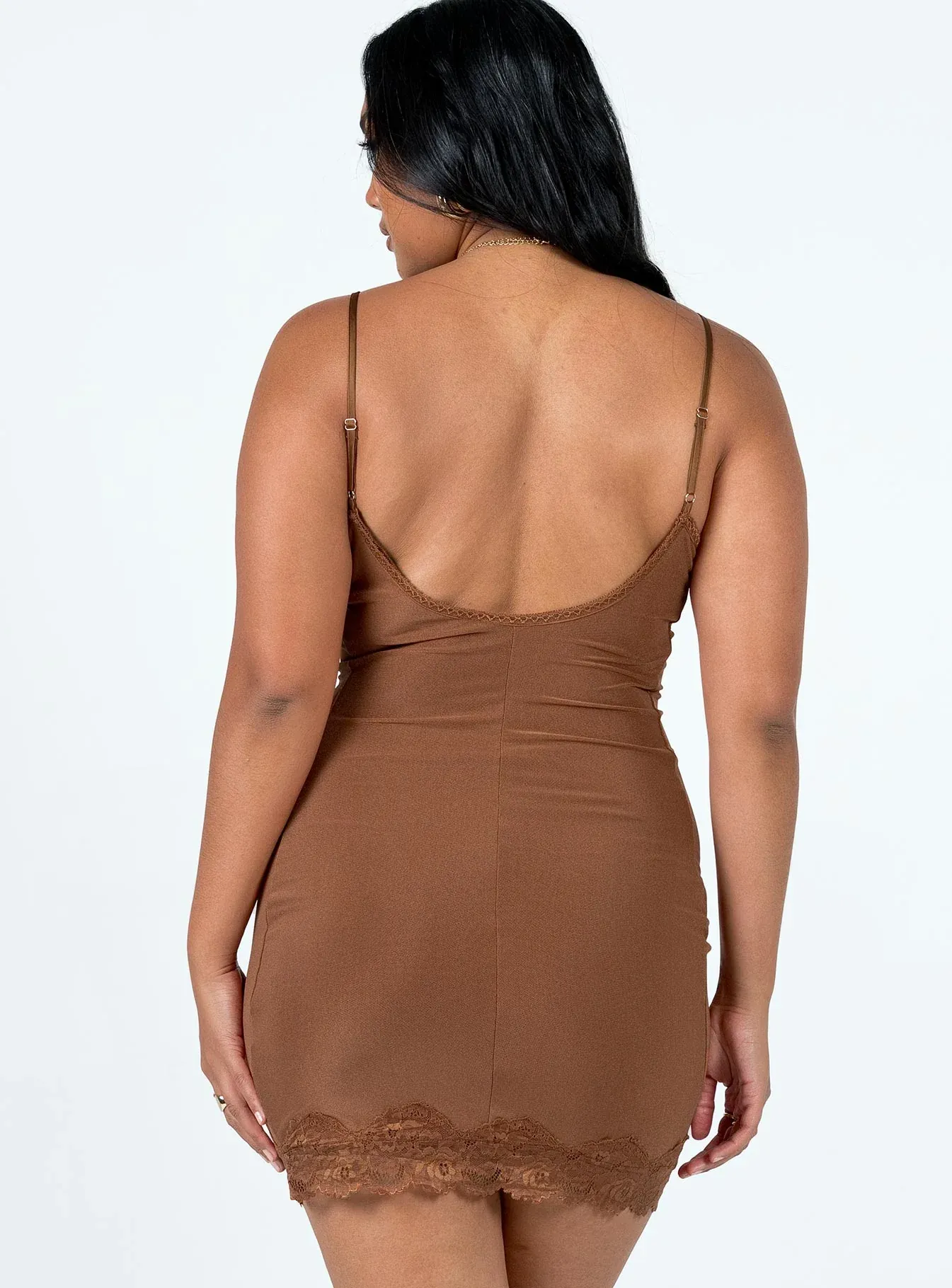 Fauna Mini Dress Brown