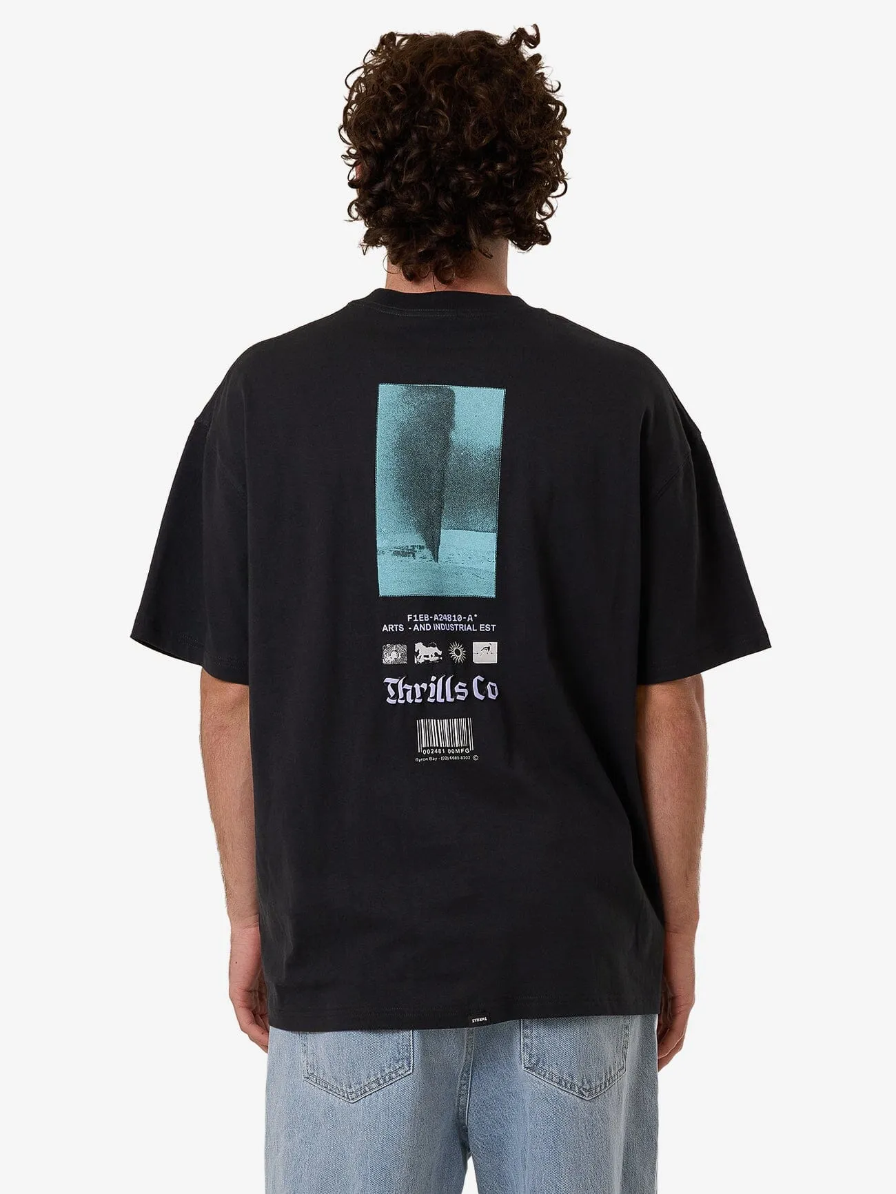 Filter Box Fit Oversize Tee - Faded Black