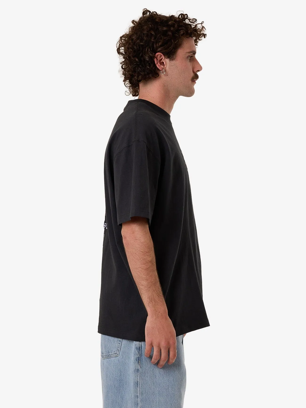 Filter Box Fit Oversize Tee - Faded Black