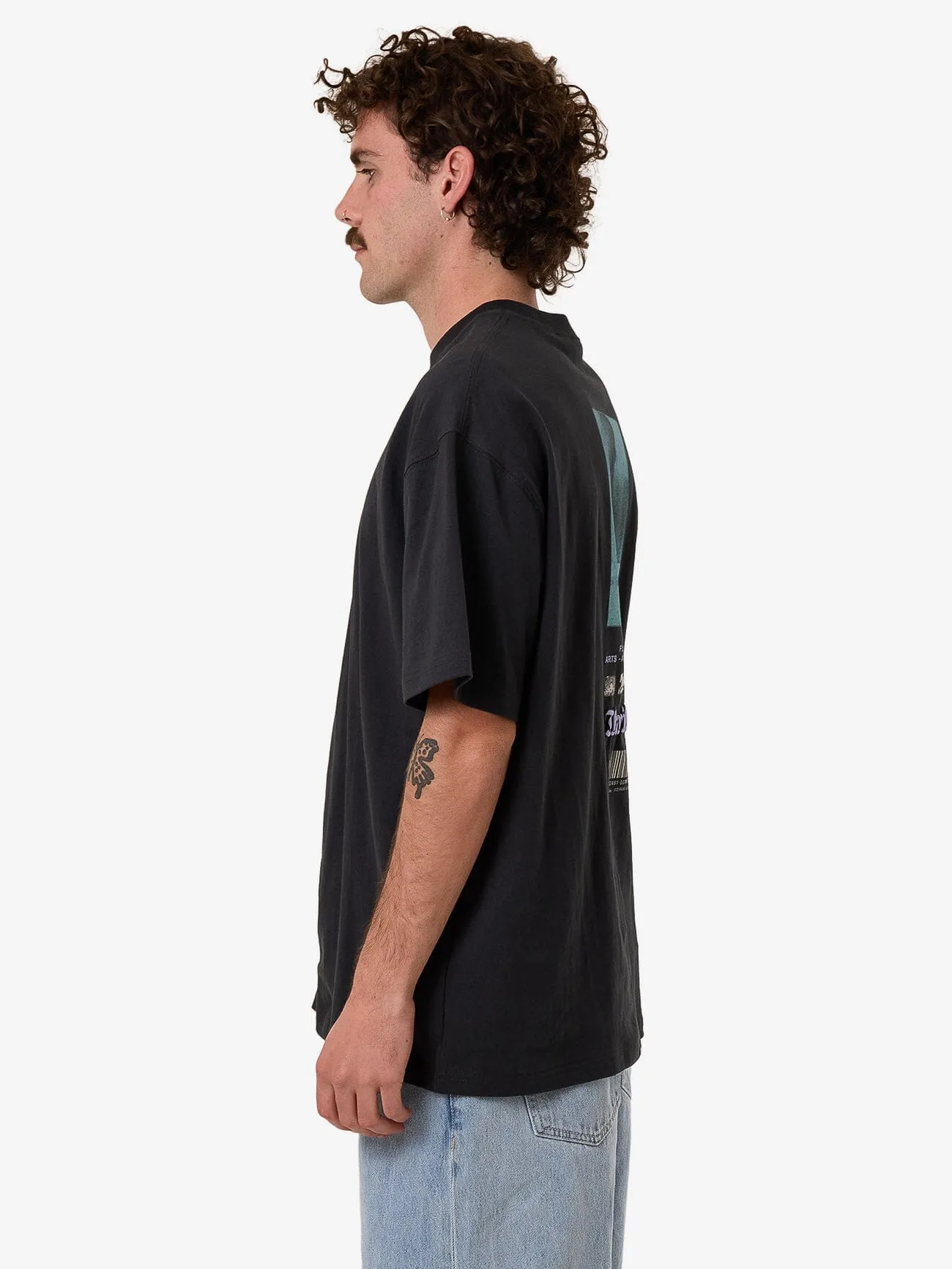Filter Box Fit Oversize Tee - Faded Black