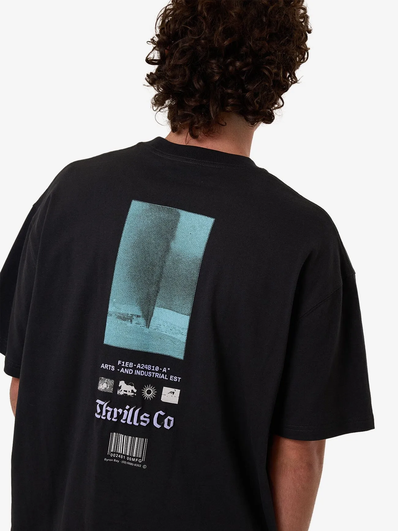 Filter Box Fit Oversize Tee - Faded Black