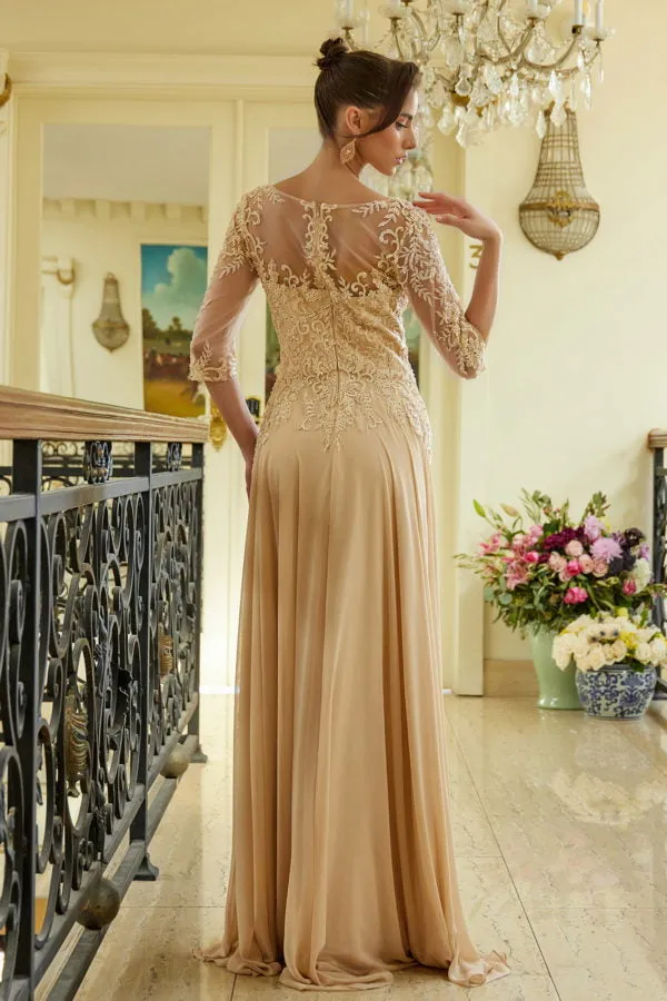 Formal Mother of the Bride Sequin Long Dress