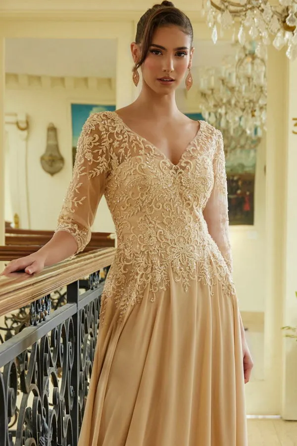 Formal Mother of the Bride Sequin Long Dress