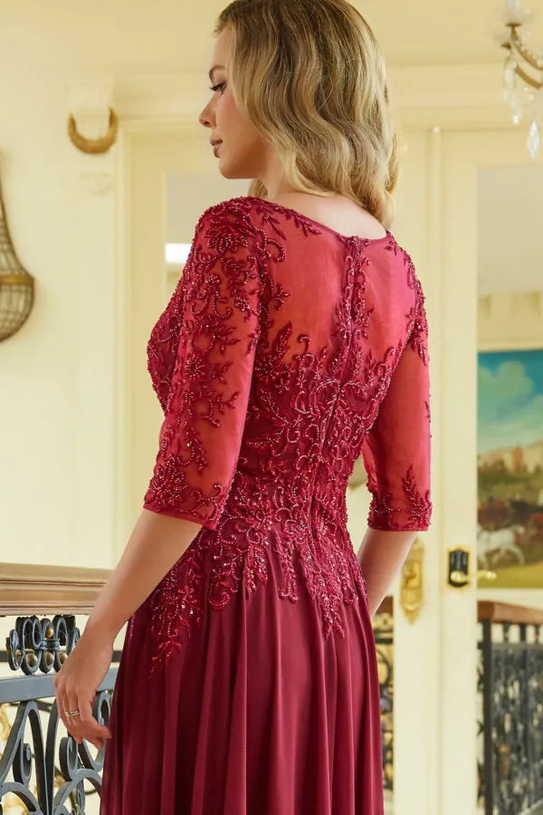 Formal Mother of the Bride Sequin Long Dress