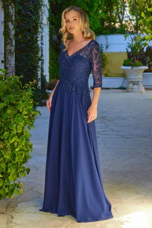 Formal Mother of the Bride Sequin Long Dress