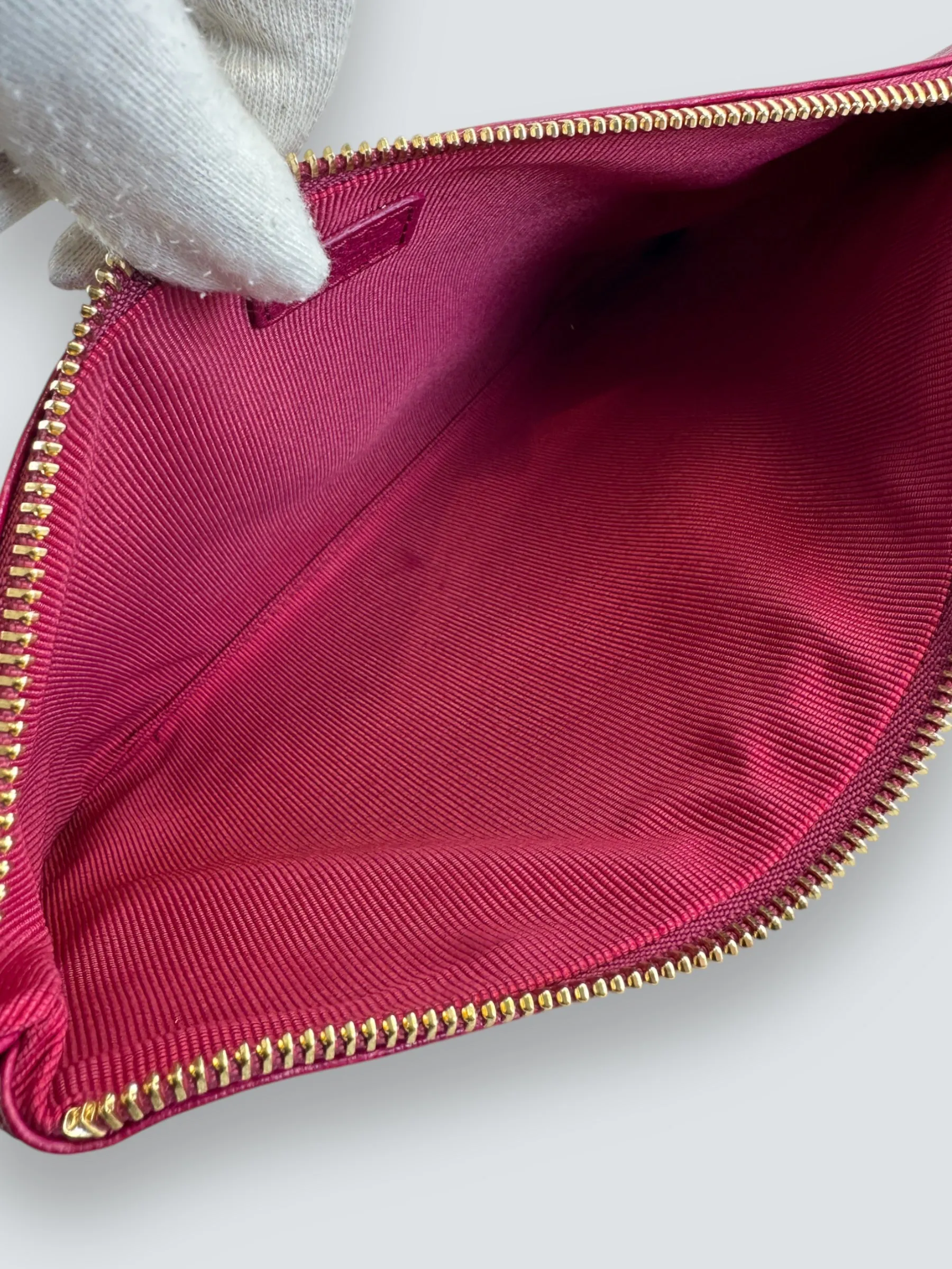 Furla Pink Leather Clutch